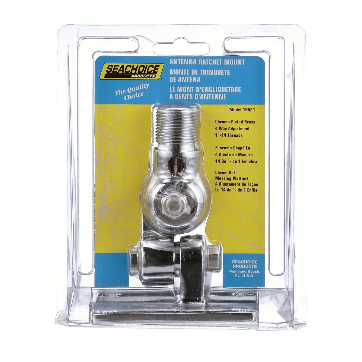 Seachoice 19521 Antenna 4-Way Ratchet Mount With Heavy-Duty Handle 2