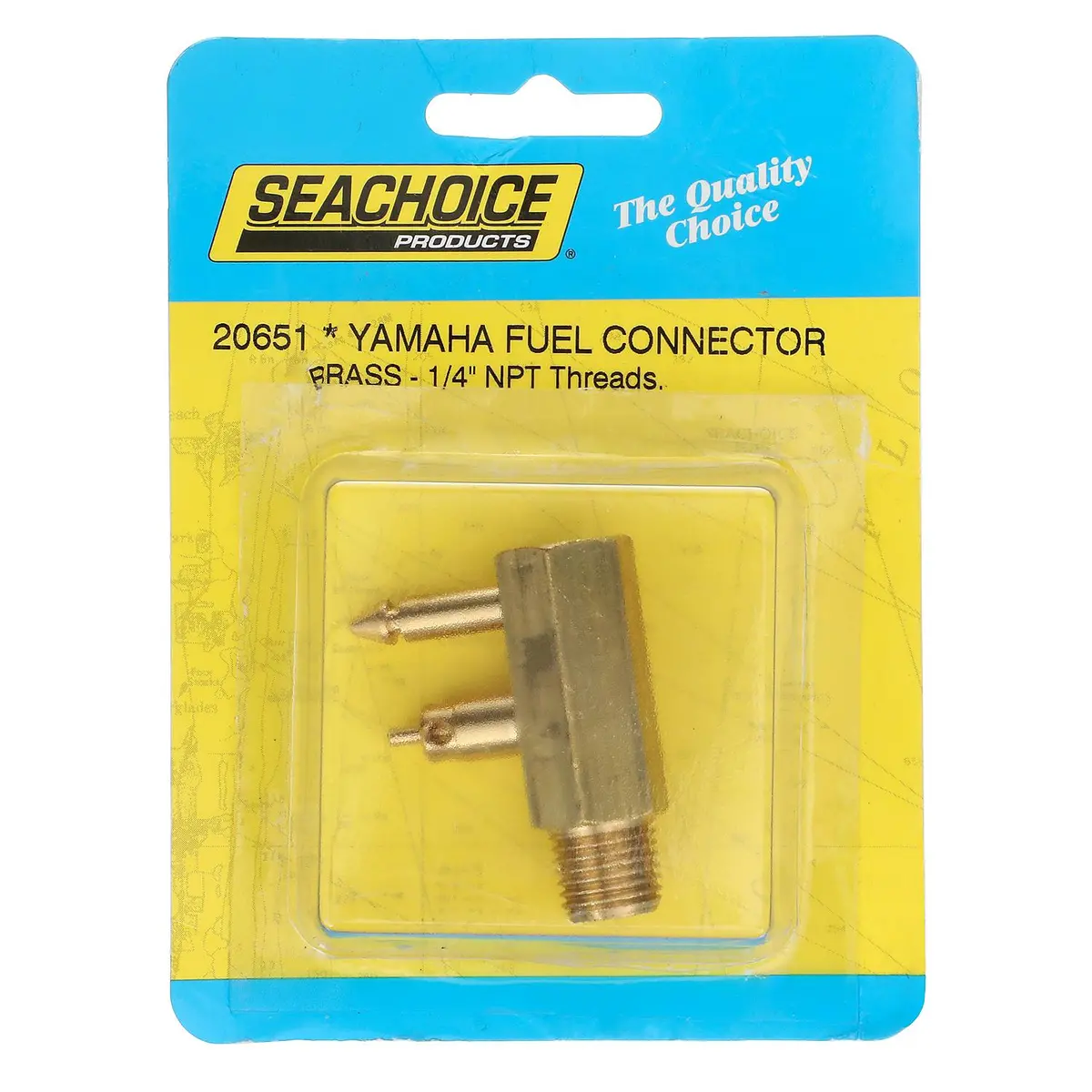 Seachoice 20651 Deluxe Fuel Connector Tank Fitting For Yamaha/ Mercury, Male, 1/4 In. Npt 2