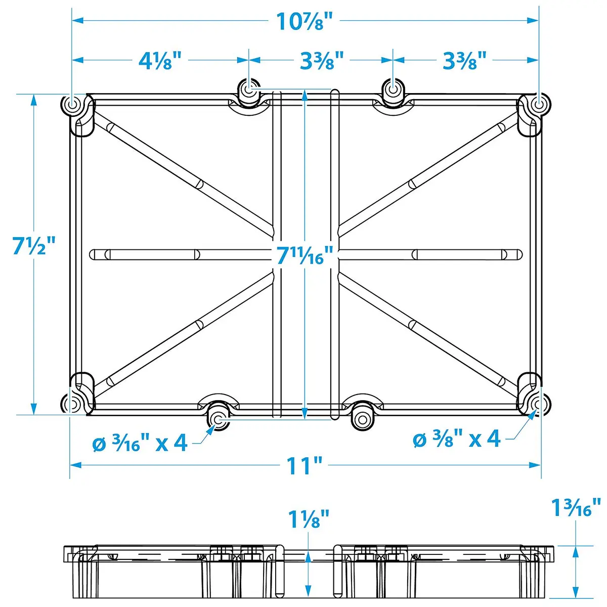 Seachoice 22034 Battery Tray Narrow, Group 24 2