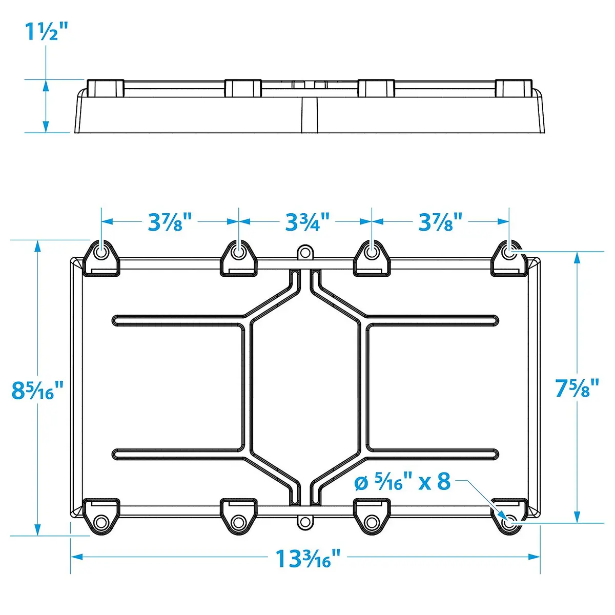 Seachoice 50-22071 Battery Tray, Group 29 1