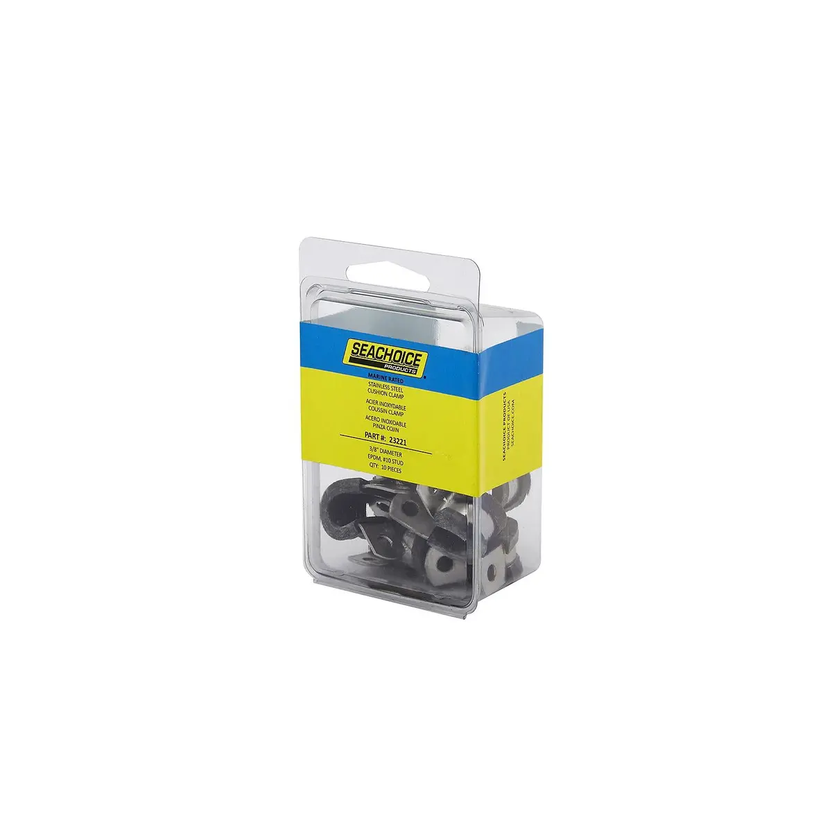 Seachoice 50-23221 Stainless Steel Cushion Clamp 3/8" 1