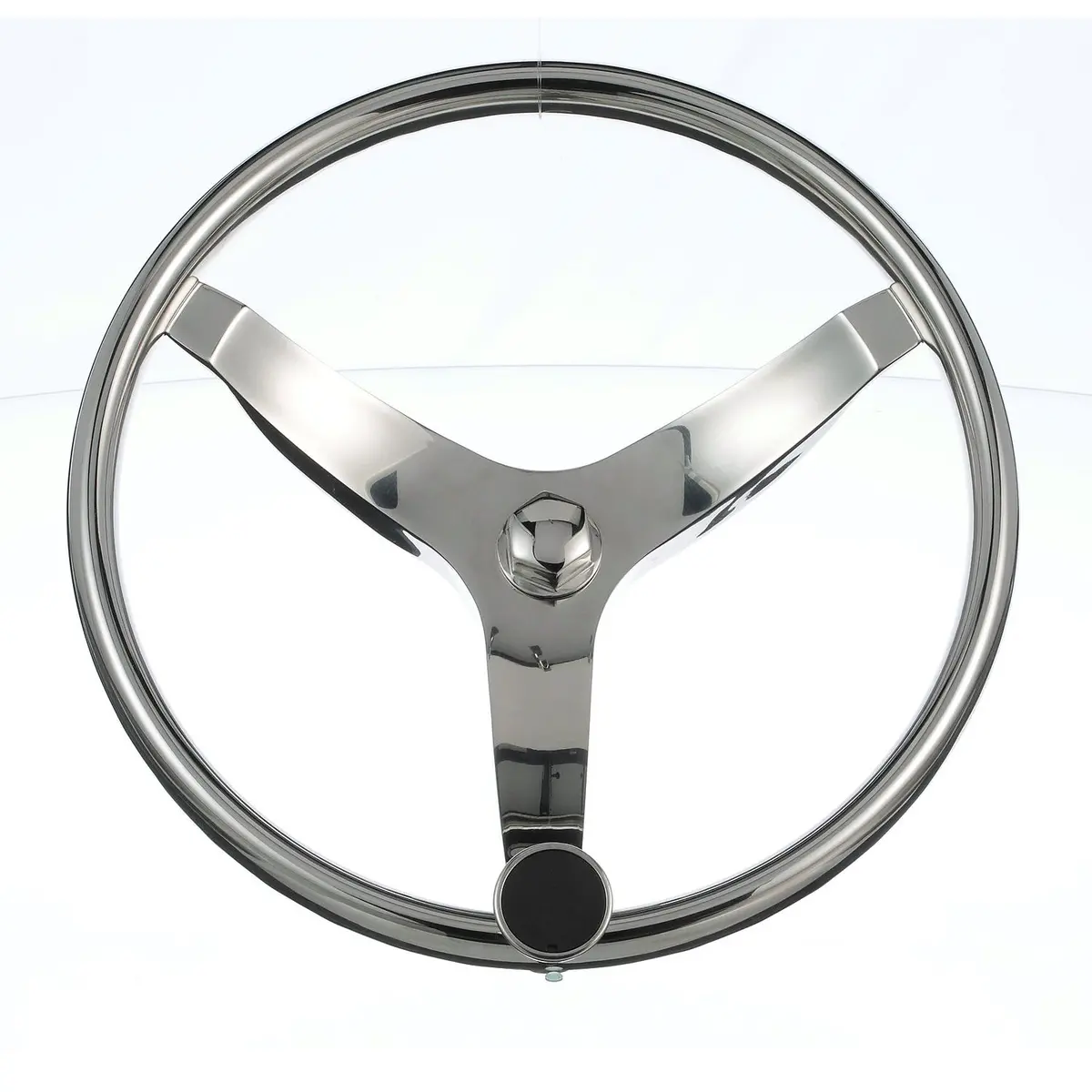 Seachoice 28481 Stainless Steel Sports Steering Wheel With Turning Knob 1