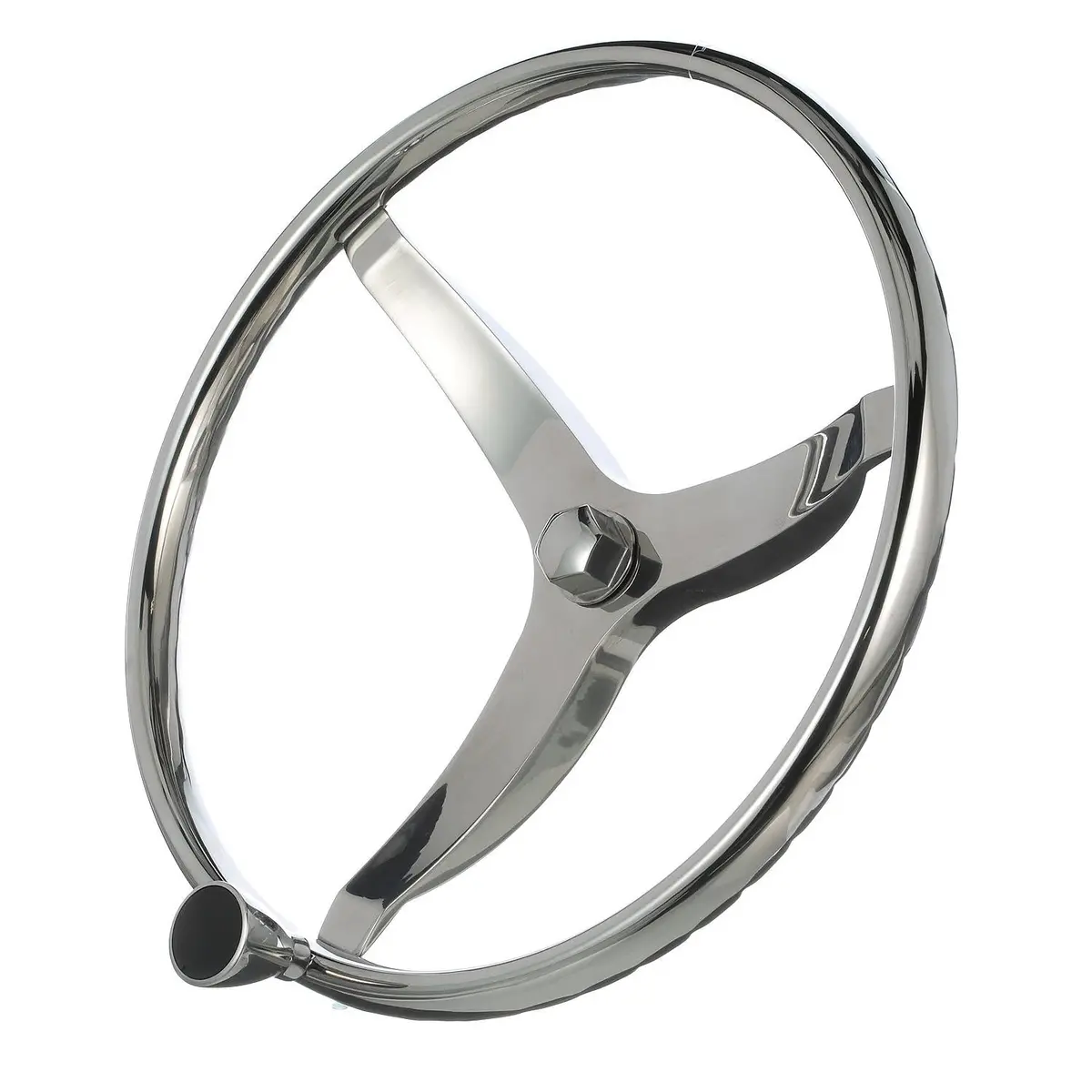 Seachoice 28531 Stainless Steel Sports Steering Wheel With Turning Knob 2