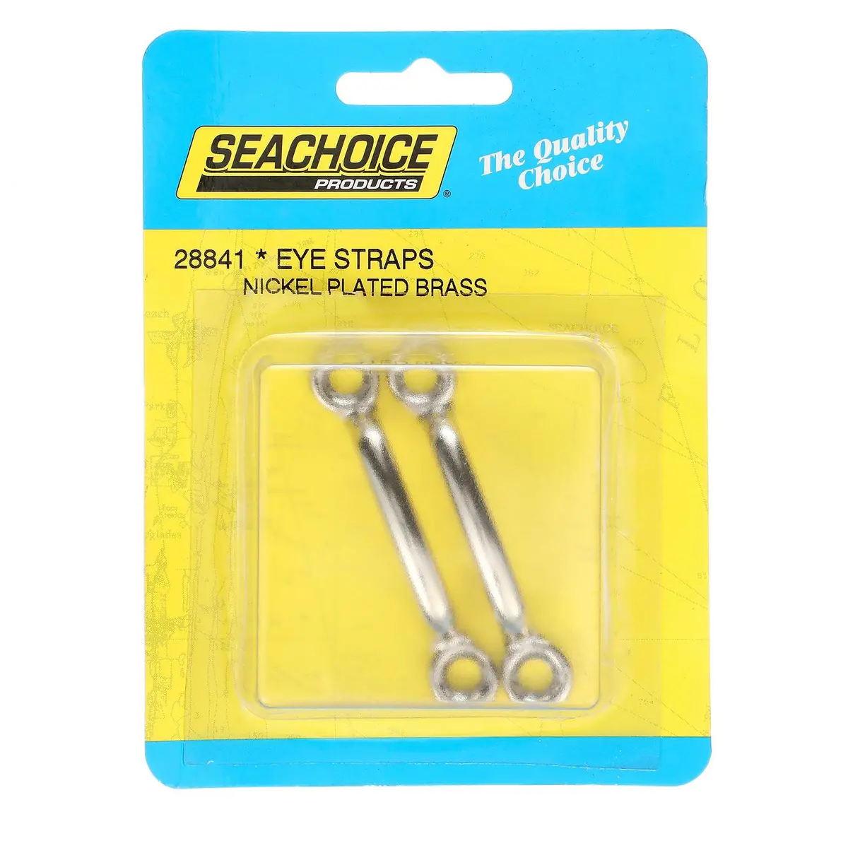 Seachoice 28841 Nickel Plated Brass Wire Eye Straps (2 Per Pack0 1