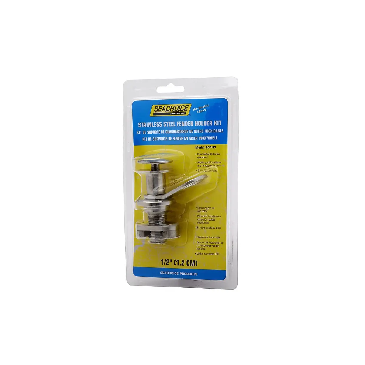 Seachoice 30143 Stainless Steel Fender Holder Kit, 1/2" 1