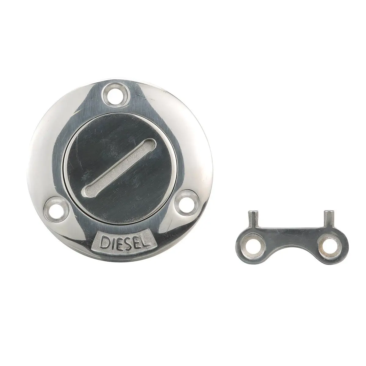 Seachoice 32261 Ss Deck Fill W/ Cap (Chain Tether) For 1-1/2" Hose 1