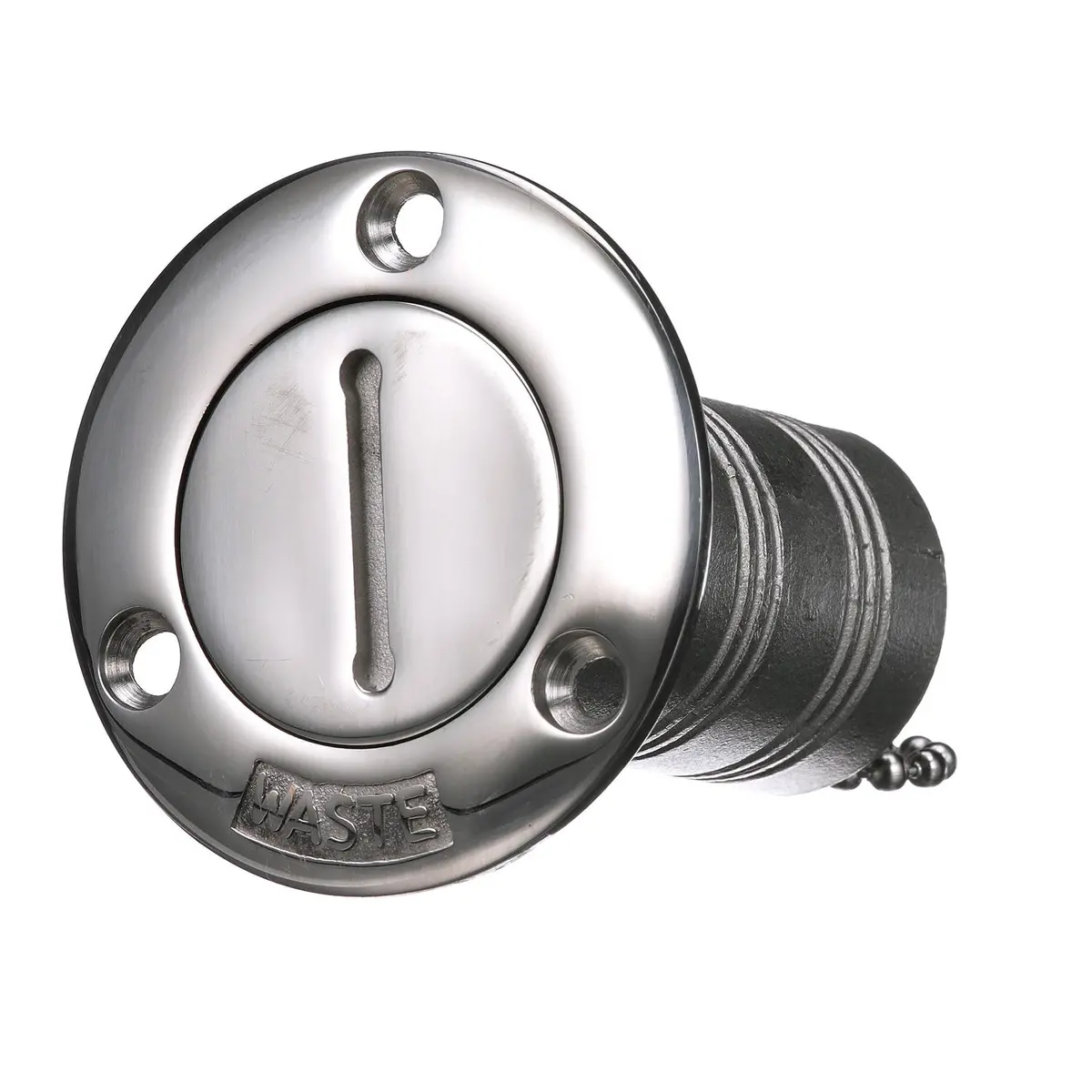 Seachoice 32281 Ss Deck Fill W/ Cap (Chain Tether) For 1-1/2" Hose 1