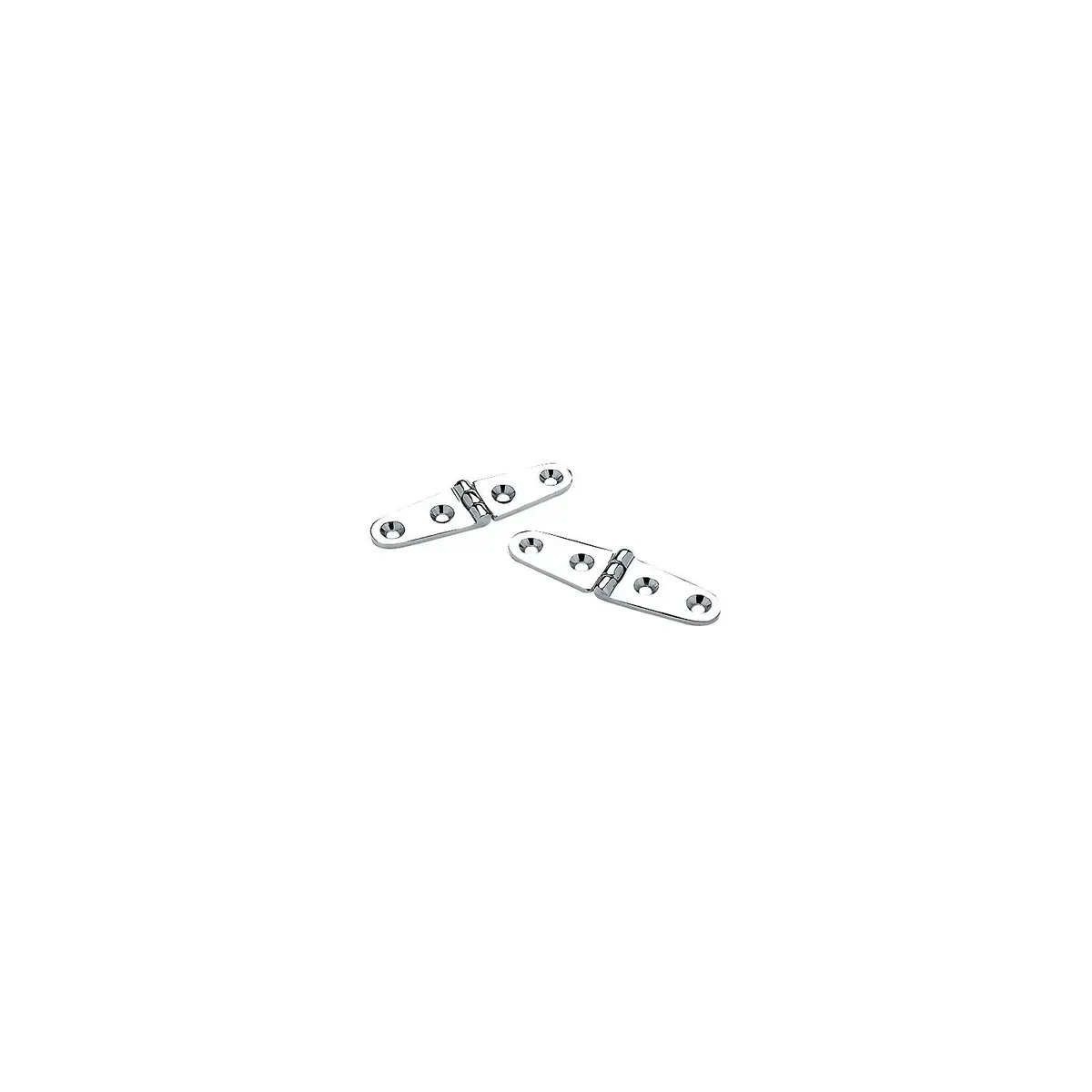 Seachoice 33821 Chrome Plated Brass Strap Hinges (1 Pair Per Pack) 1