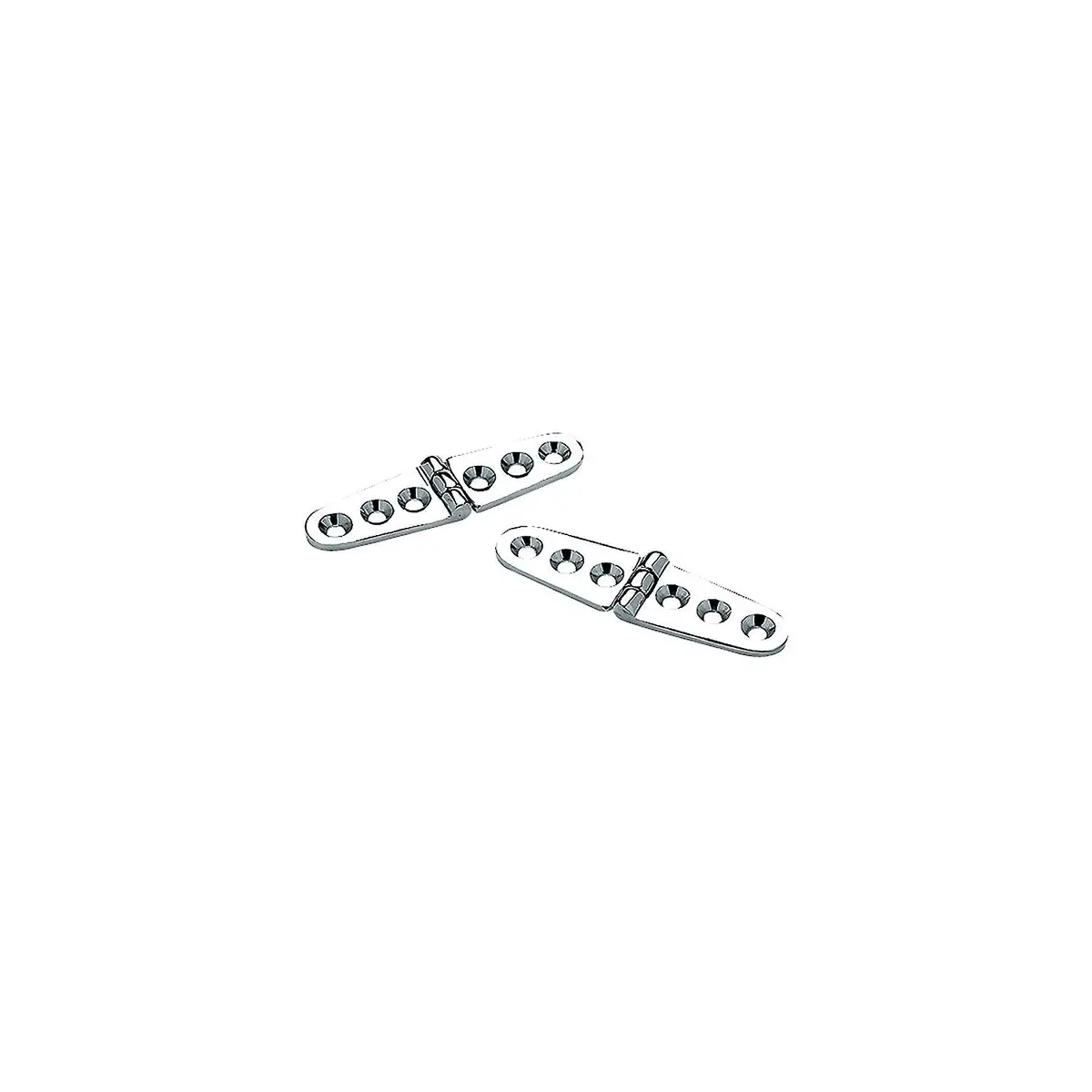 Seachoice 33831 Chrome Plated Brass Strap Hinges (1 Pair Per Pack) 1