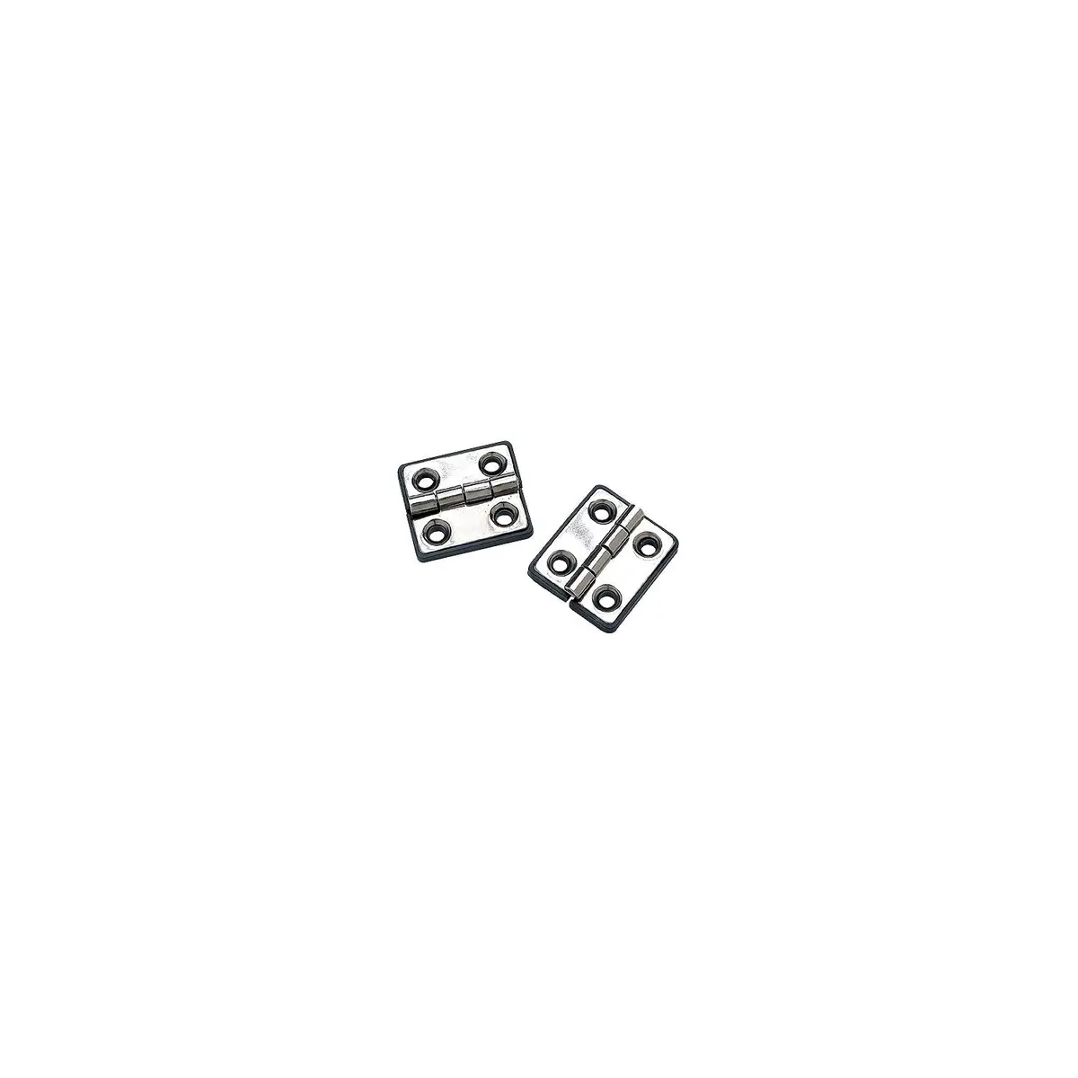 Seachoice 33951 (2) 1-5/16" X 1-1/2" Polished Ss Butt Hinges W/ Black Nylon Base, Plate 1