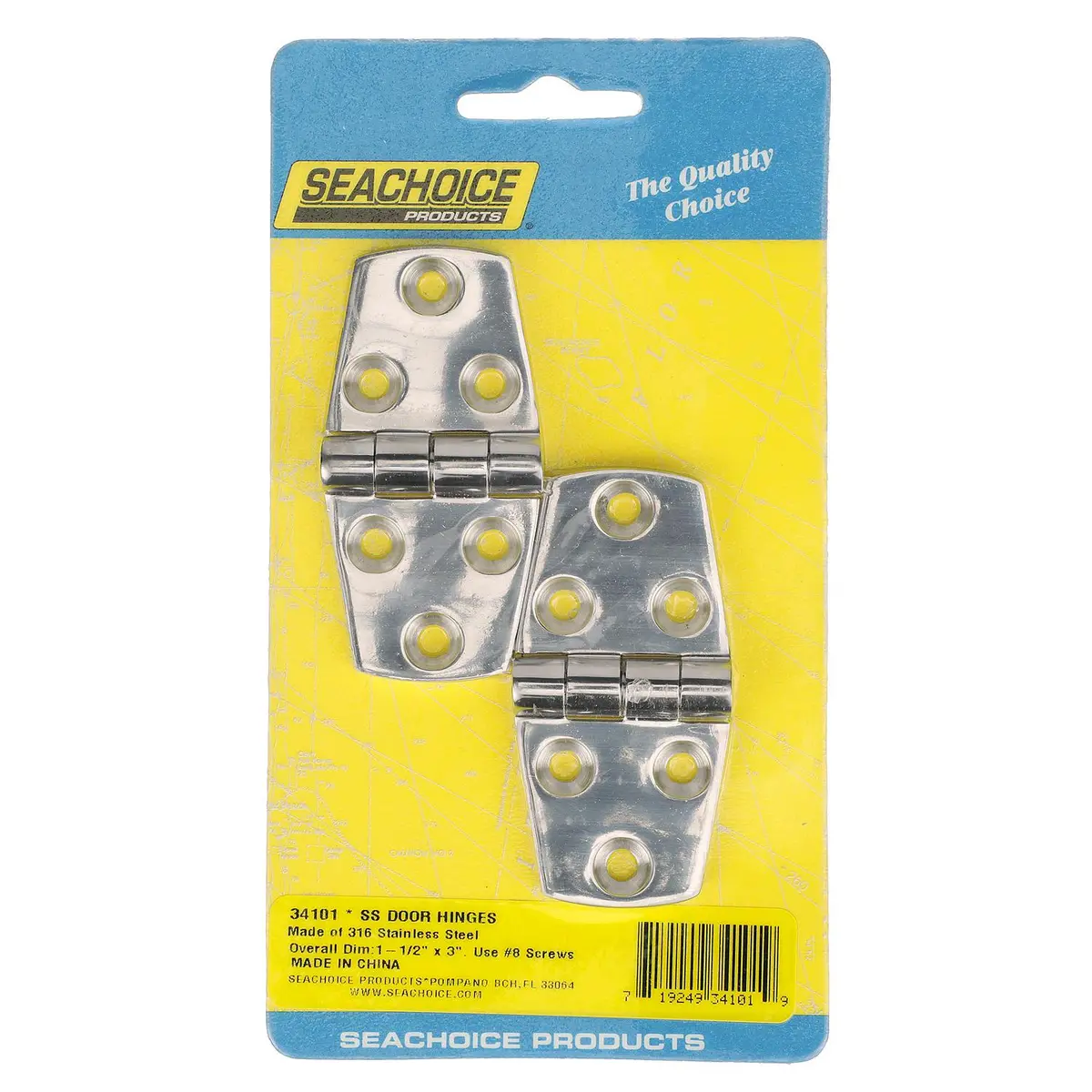 Seachoice 34101 Stainless Steel Door Hinges (1 Pair Per Pack) 1