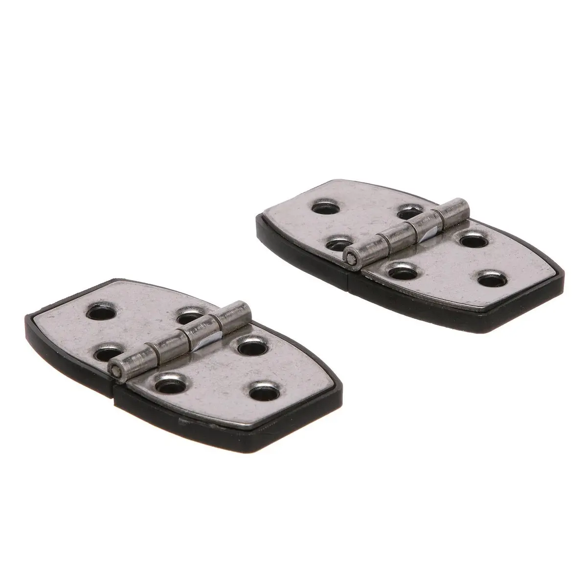 Seachoice 34151 (2) 2-7/8" X 1-1/2" Polished Ss Utility Hinges W/ Black Nylon, Base Plate 2