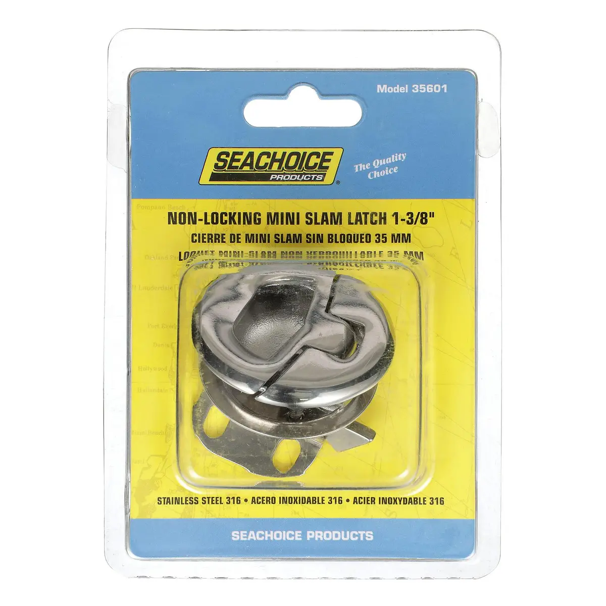 Seachoice 50-35601 Non-Locking Grand Slam Latch, Mini Round, 1-3/8" 1