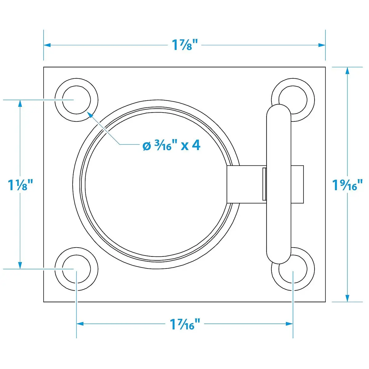 Seachoice 36661 Flush Ring Pull 1