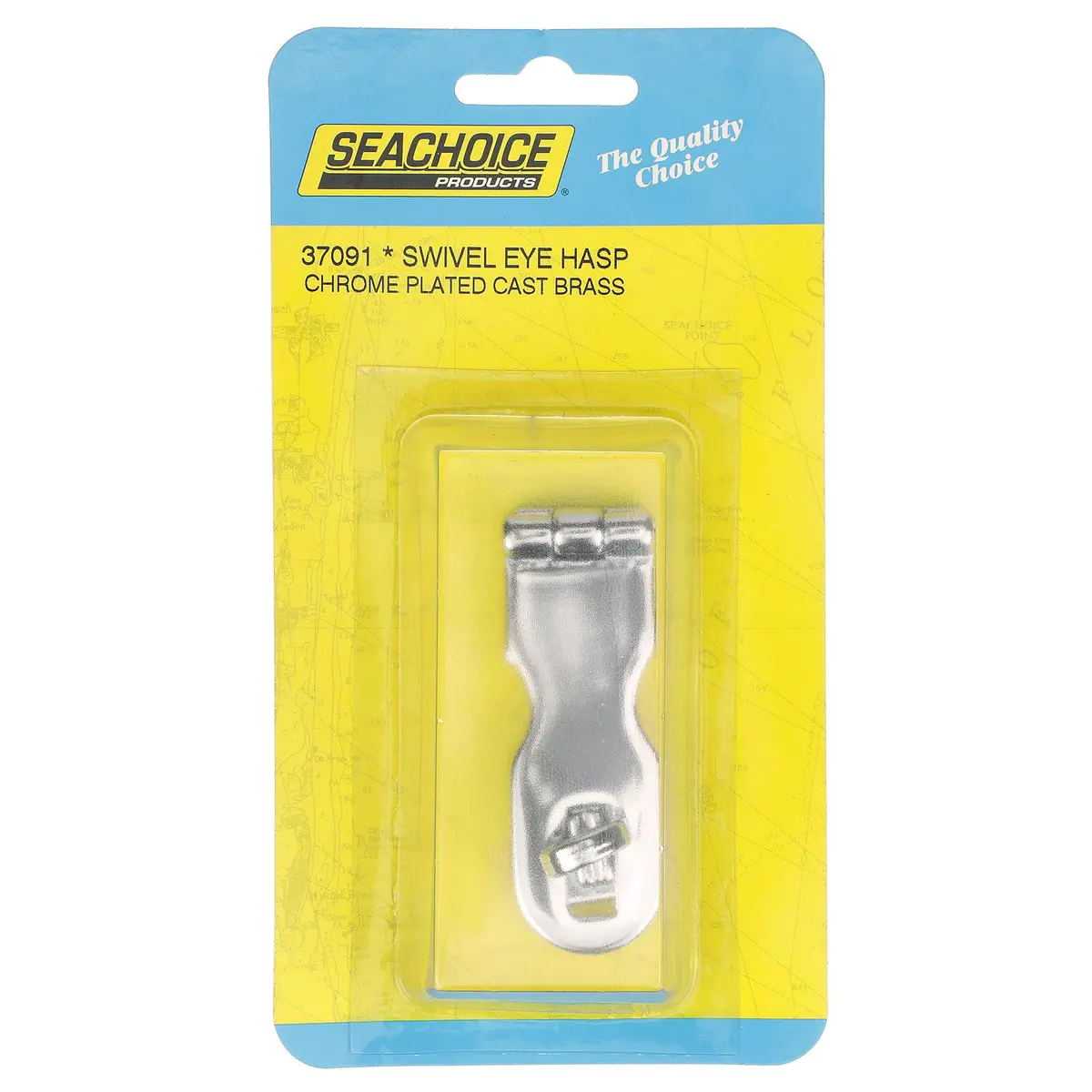 Seachoice 37091 Chrome Plated Brass Swivel Eye Hasp 3" 1