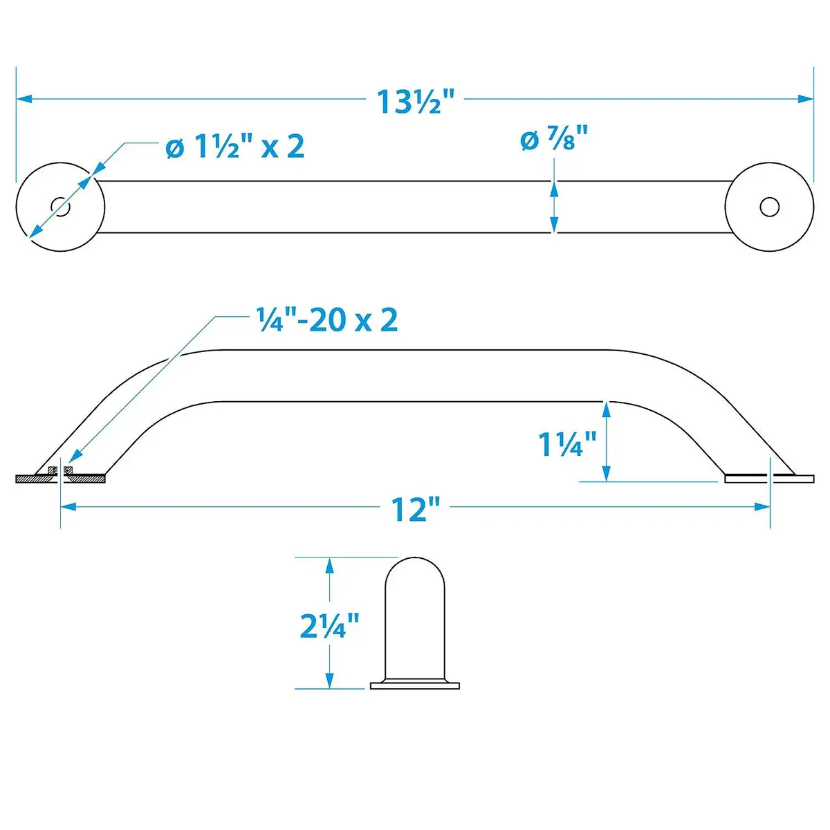 Seachoice 38301 Stainless Steel Hand Rail 2
