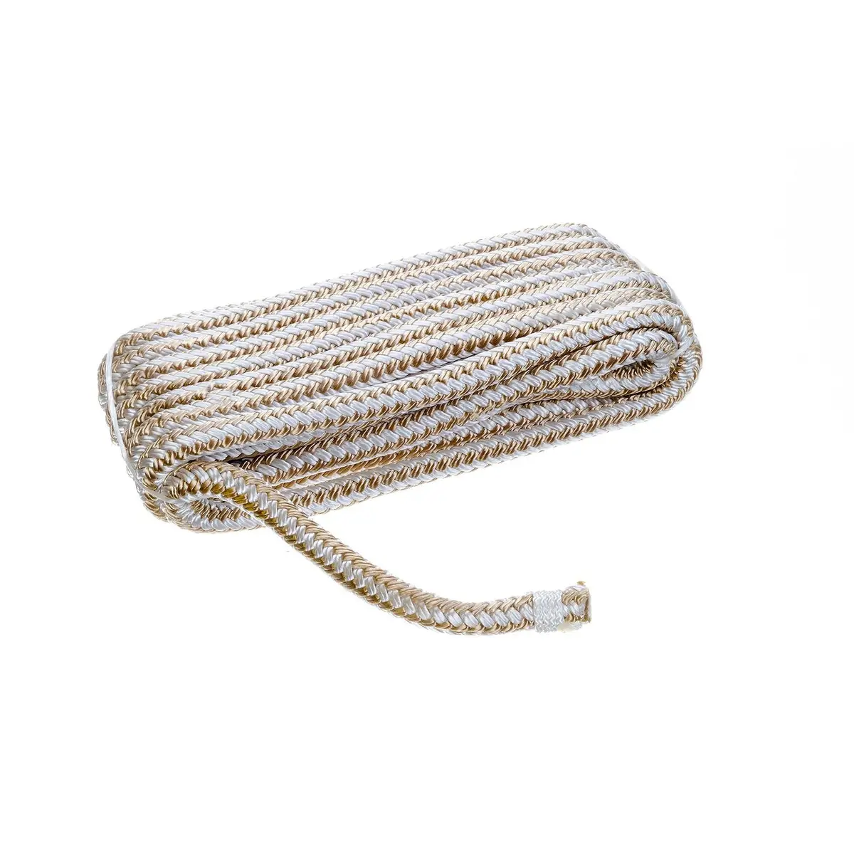 Seachoice 40011 Double Braid Nylon Dock Line 3/8" X 15' Gold/White 2