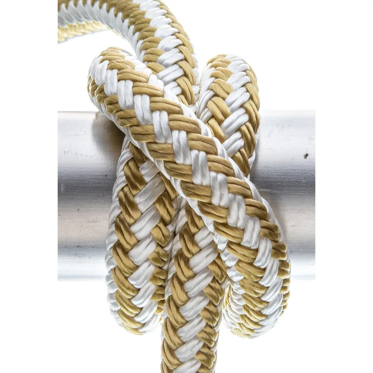 Seachoice 40241 Double Braid Nylon Dock Line 1/2" X 20' Gold/White 2