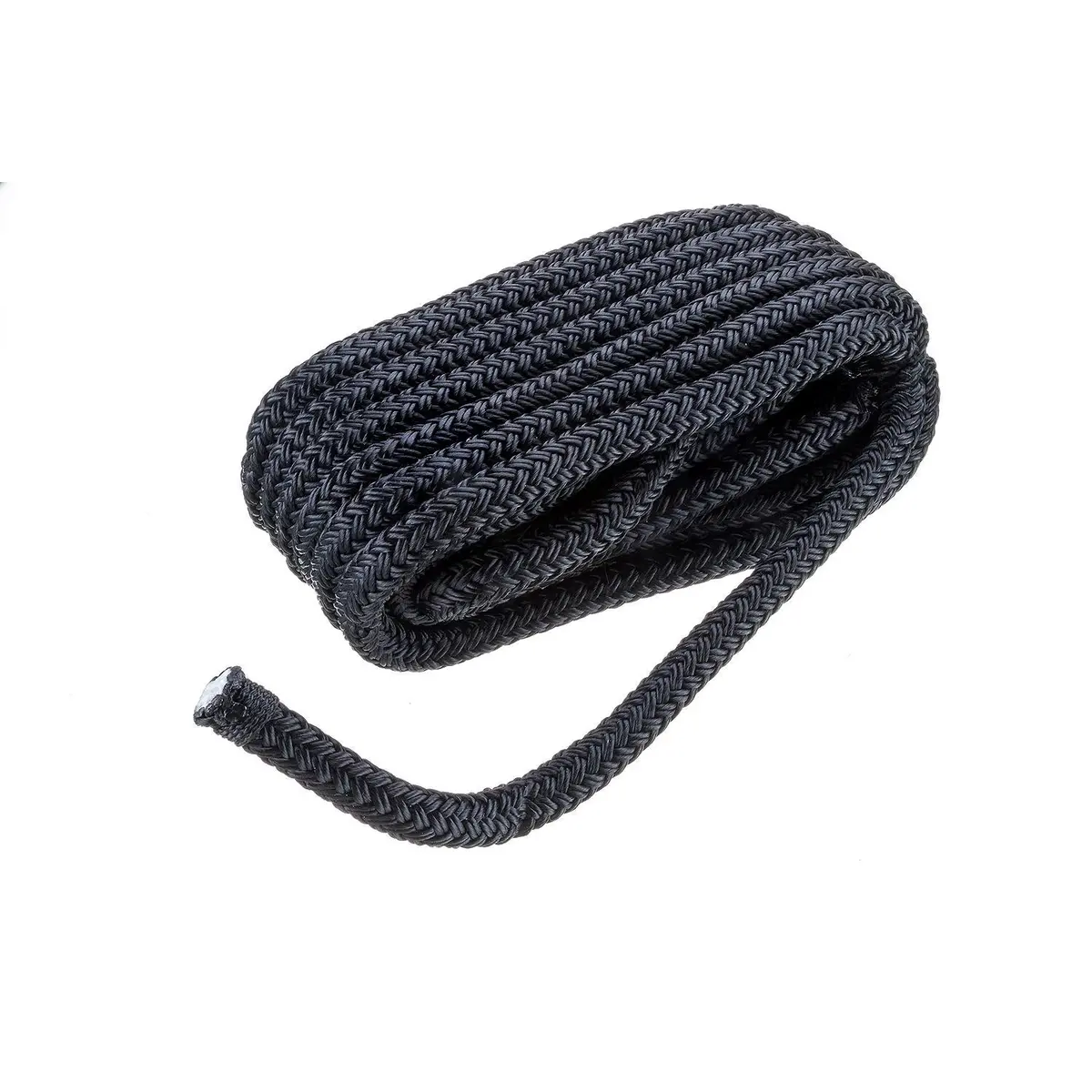 Seachoice 40381 Double Braid Nylon Dock Line 1/2" X 25' Black 1