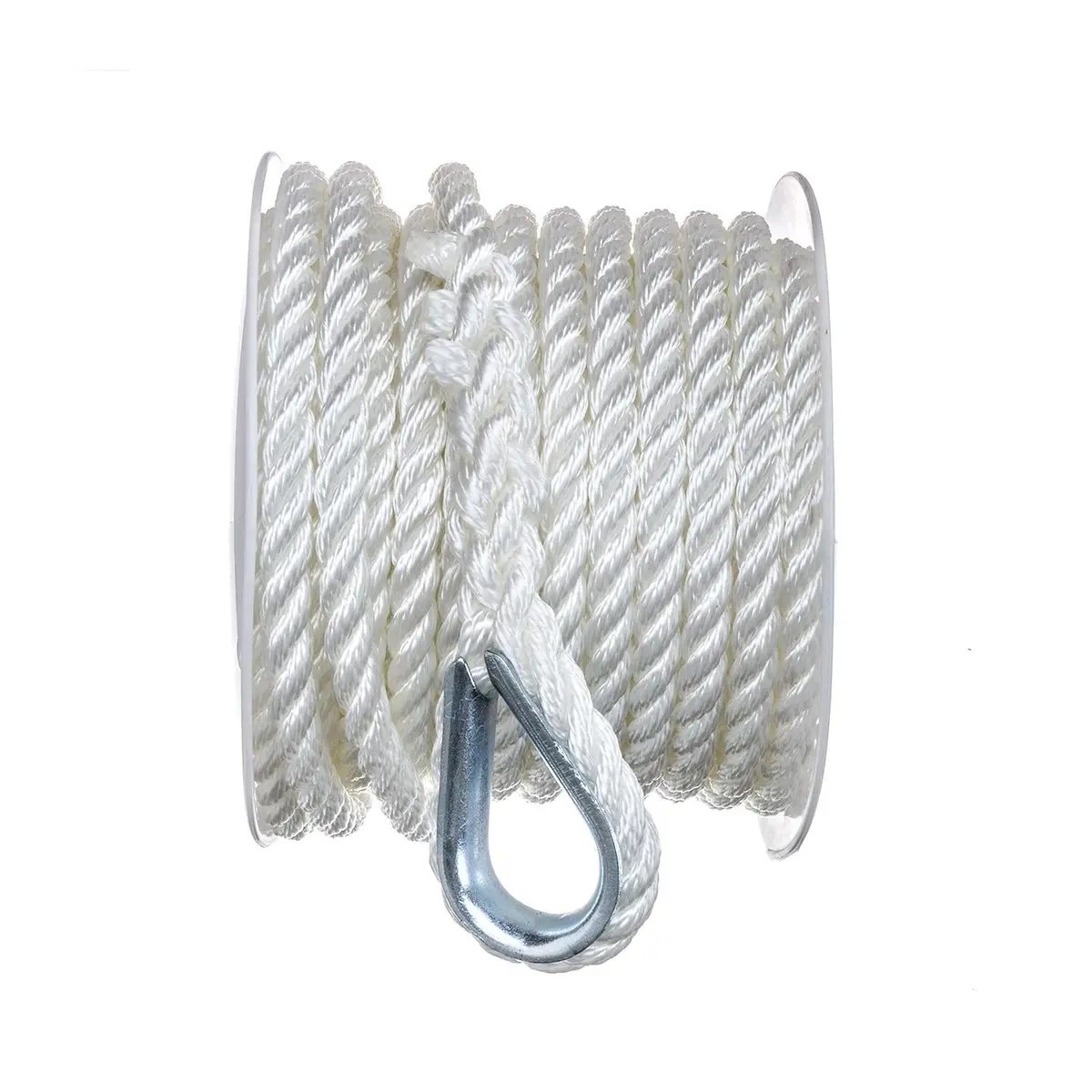 Seachoice 40691 3-Strand Twisted Nylon Anchor Line White, 3/8" X 50' 1