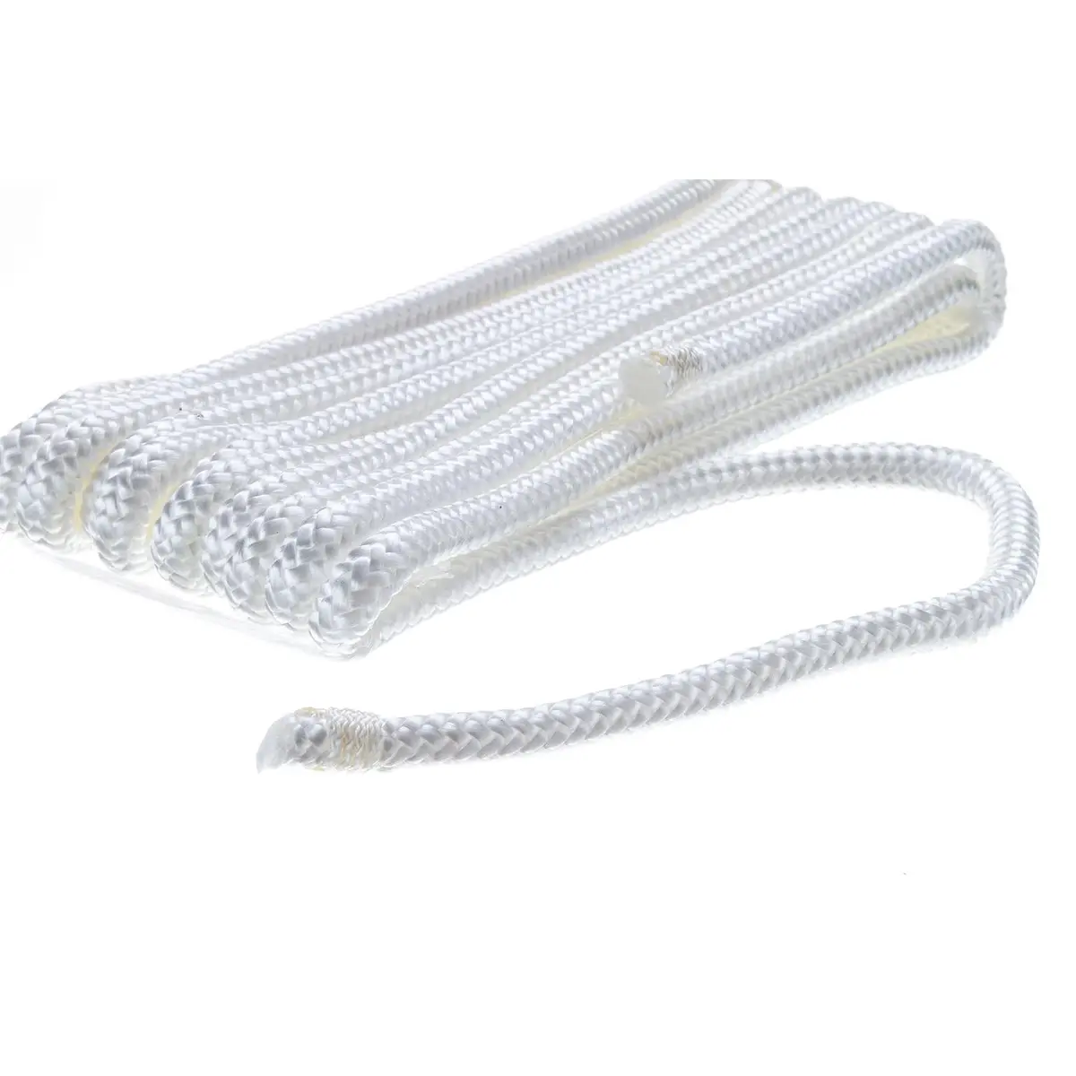 Seachoice 40901 Double Braided Nylon Fender Line 1/4" X 6', White (2 Per Pack) 1
