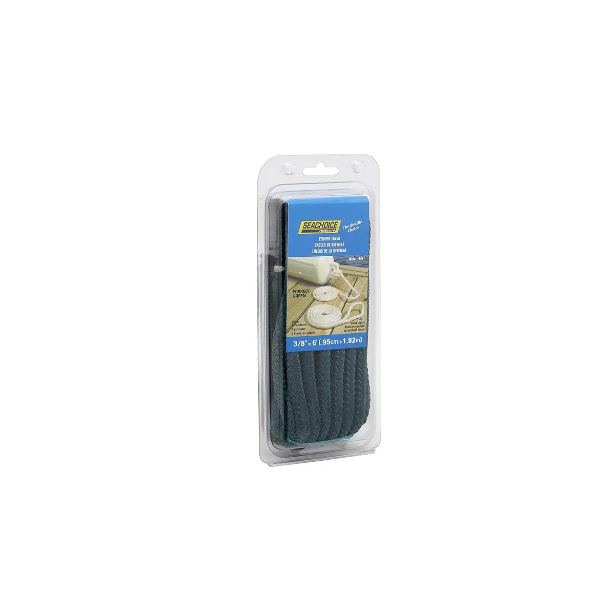Seachoice 40951 Double Braided Nylon Fender Line (2 Per Pack) 1