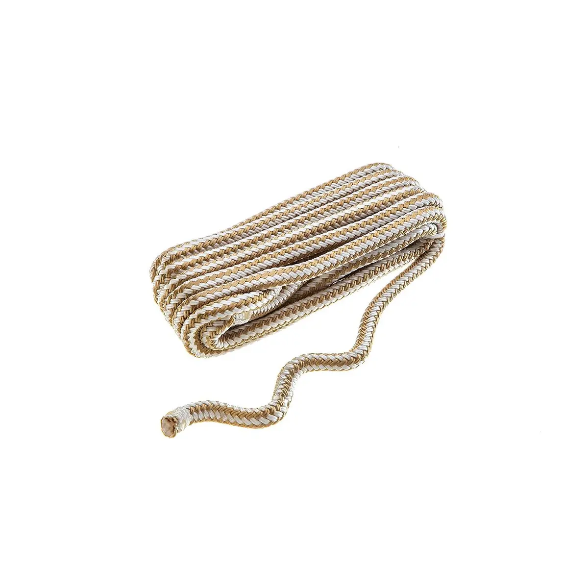 Seachoice 40991 Double Braided Nylon Fender Line 3/8" X 6', Gold/White (2 Per Pack) 1