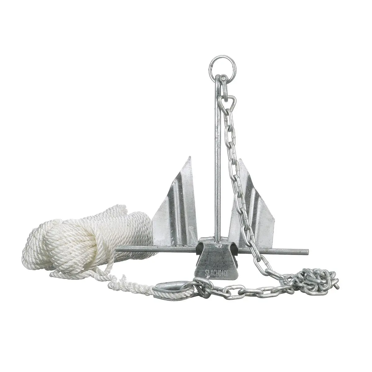 Seachoice 41622 13 Lb Utility Anchor Kit, Includes Anchor, 1/4" X 4' Lead, (2) 5/16" Shackles And 3/8" X 150' Line 2