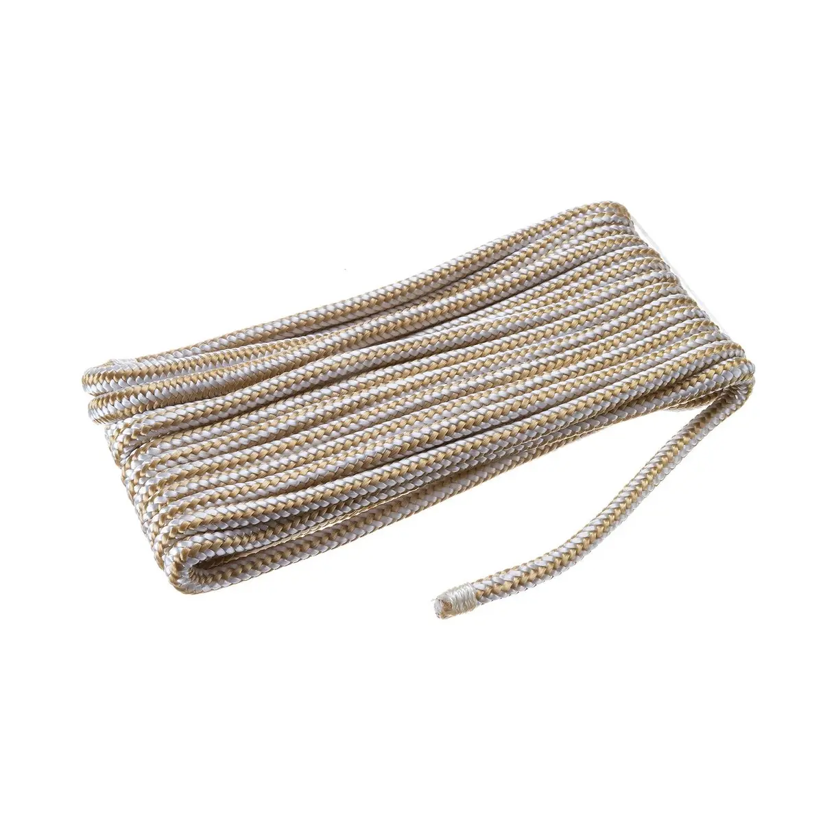 Seachoice 50-41891 Double Braided Nylon Fender Line 1/4" X 6', Gold/White (2 Per Pack) 1