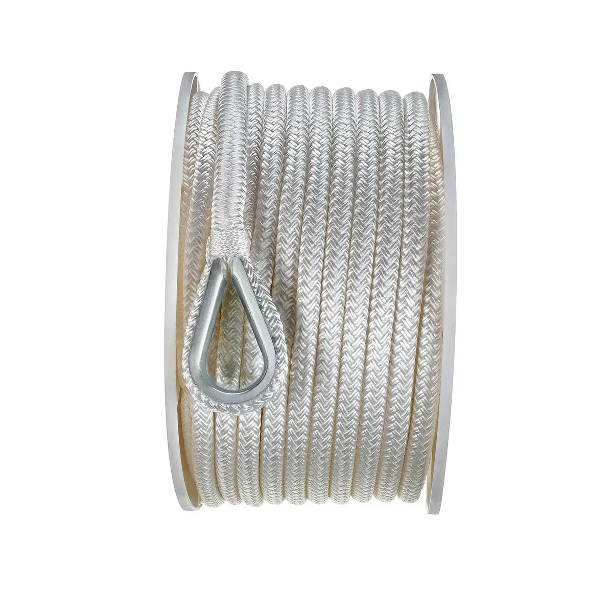 Seachoice 42101 Double Braid Nylon Anchor Line, White 1