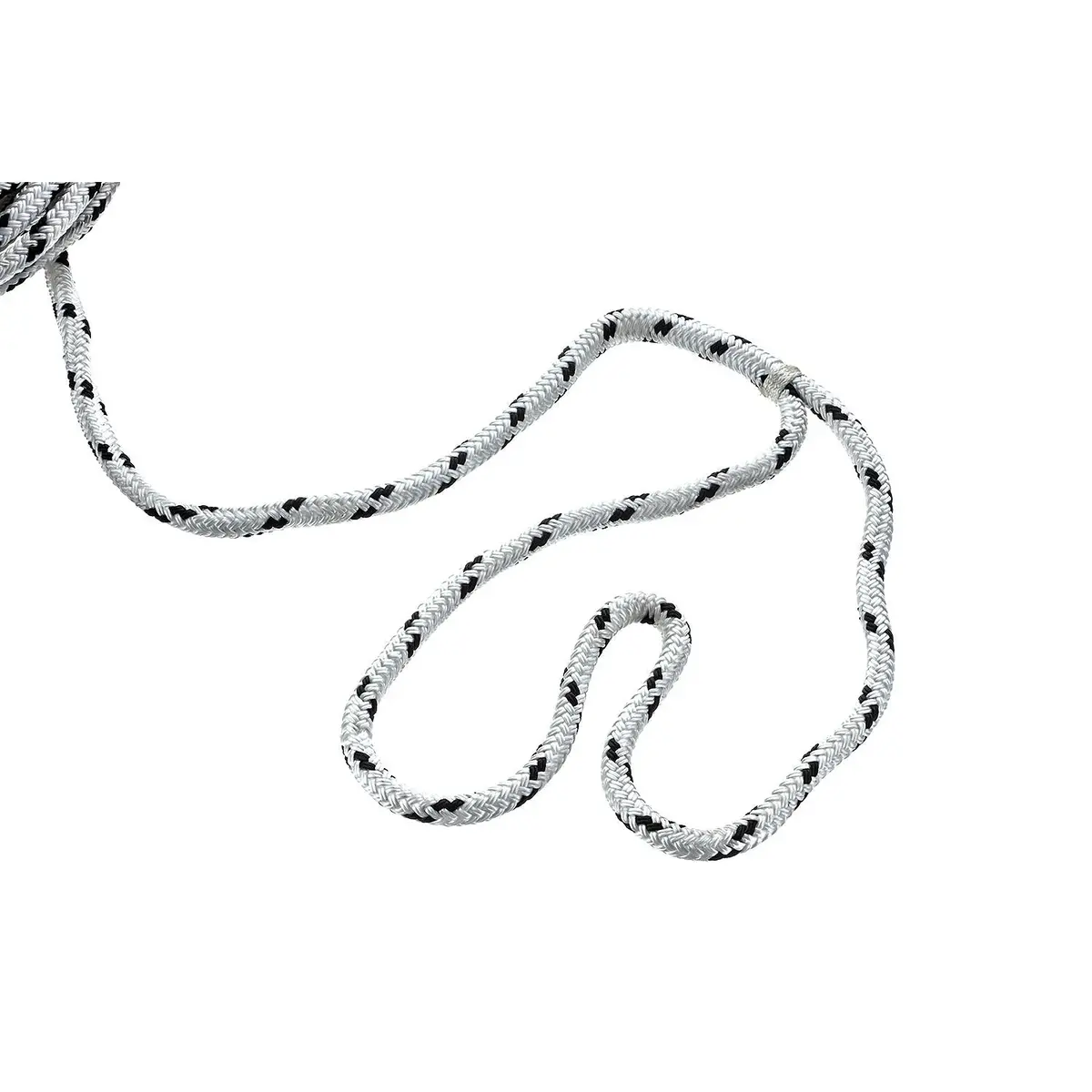 Seachoice 42401 Double Braided 100% Mfp Dock Line 3/8" X 15' White W/Black, Tracer 2