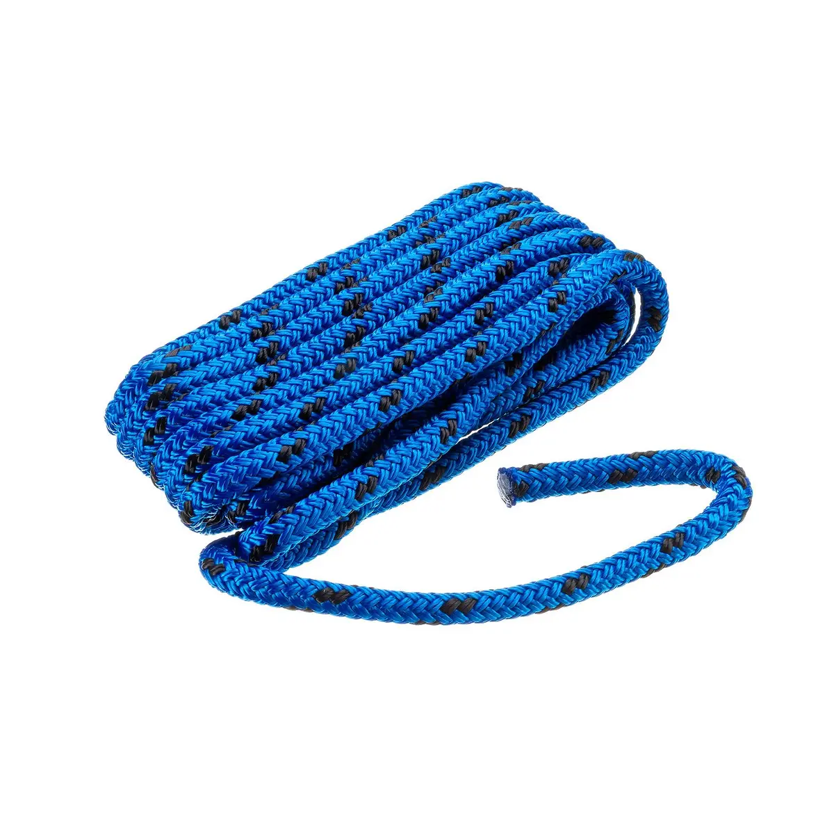 Seachoice 42411 Double Braided 100% Mfp Dock Line 3/8" X 15' Blue W/Black Tracer 1