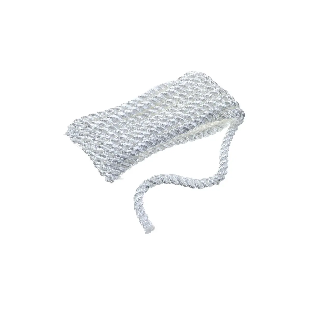 Seachoice 42501 3-Strand Twisted Nylon Dock Line, White, 3/8" X 10' 2