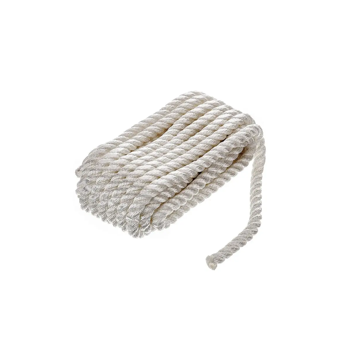 Seachoice 42581 3-Strand Twisted Nylon Dock Line, 1/2" X 30', White 1