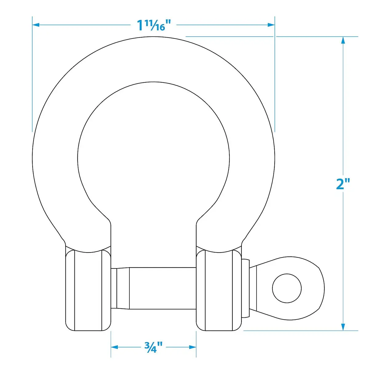 Seachoice 43171 Stainless Steel Anchor Shackle 1