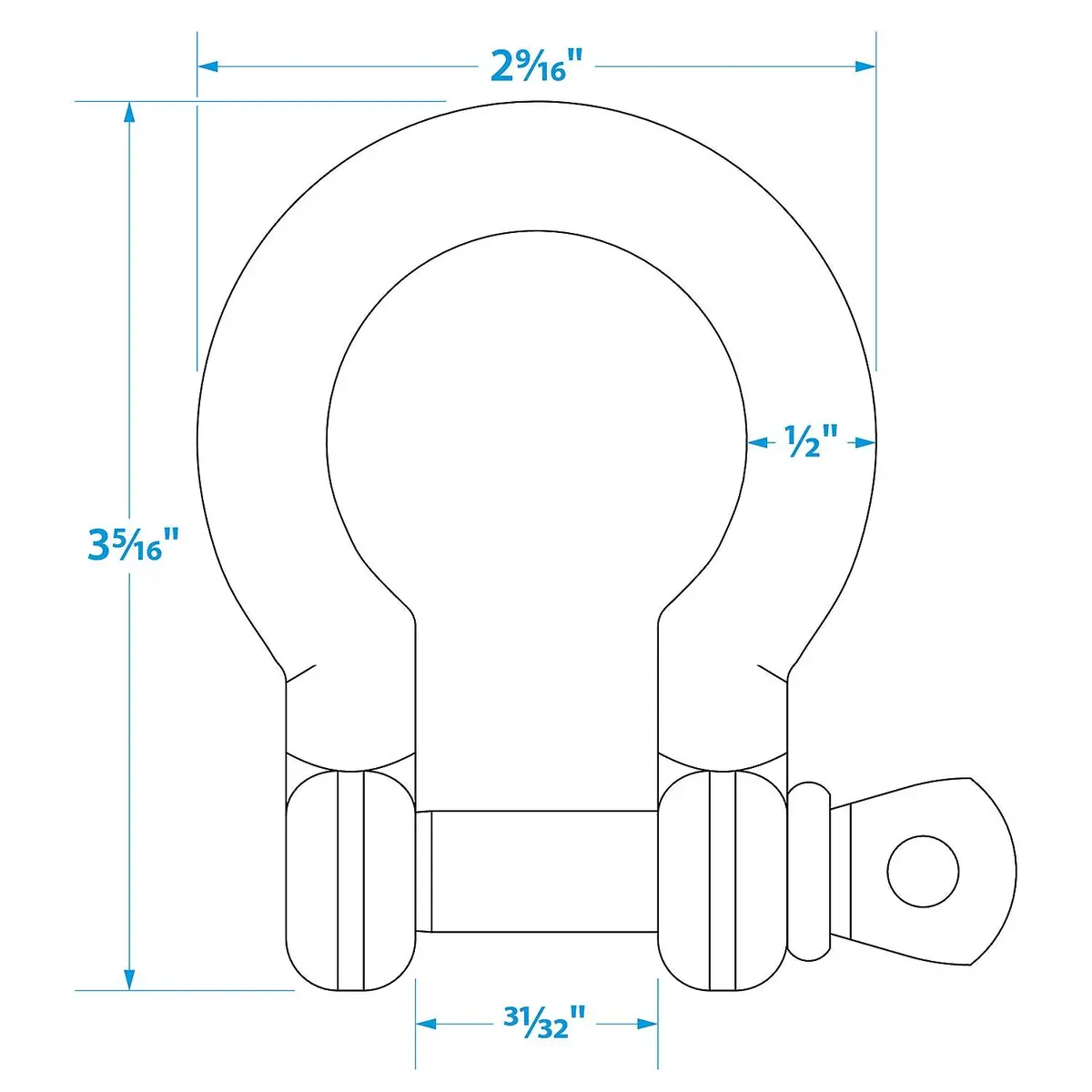 Seachoice 43201 Stainless Steel Anchor Shackle 1