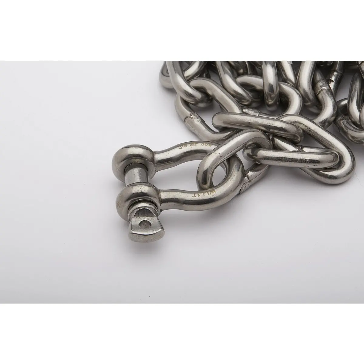 Seachoice 44143 Stainless Steel Anchor Lead Chain, 5/16" X 5', 3/8" Shackle 1