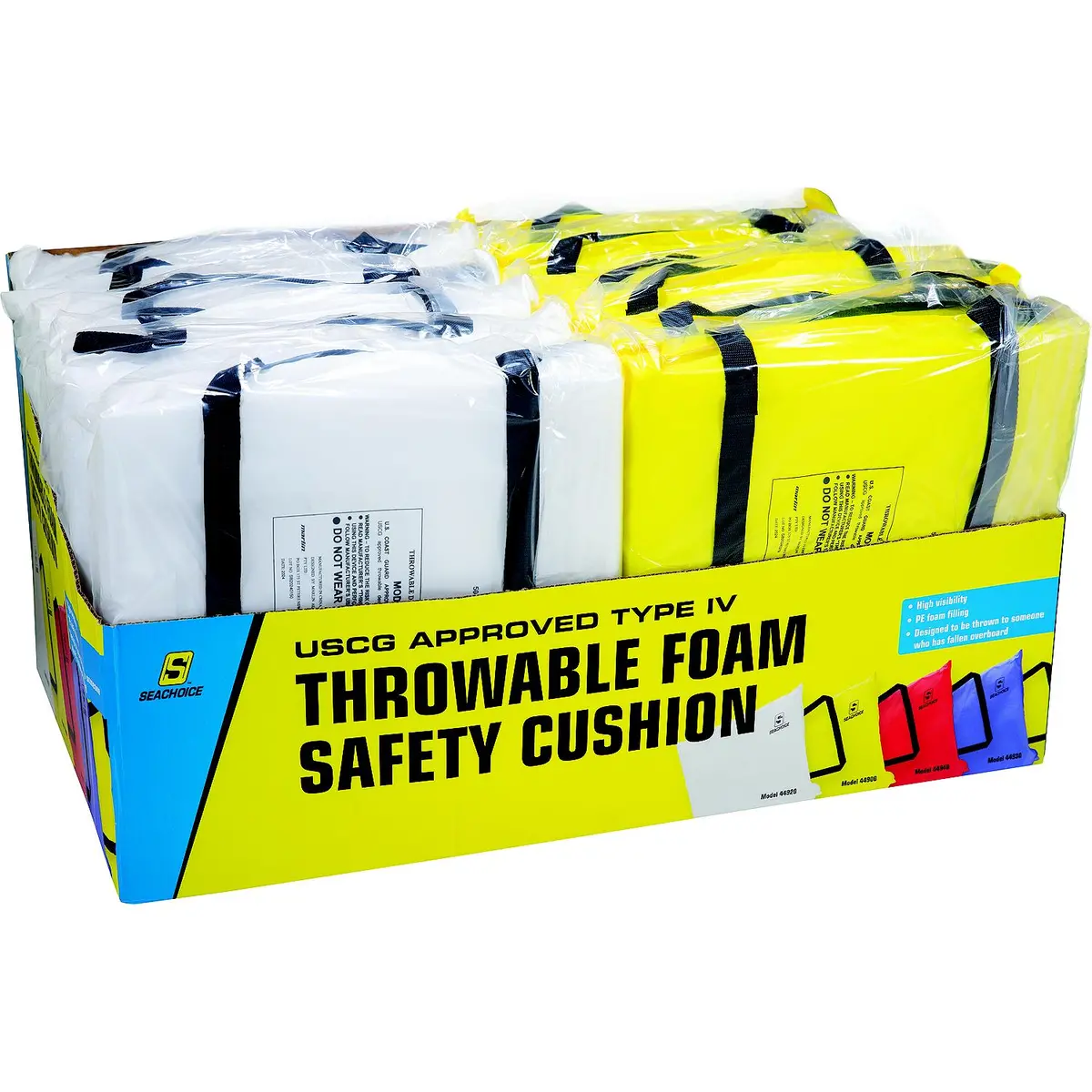 Seachoice 44950 Type Iv Throwable Foam Safety Cushions In Retail Display Box 1