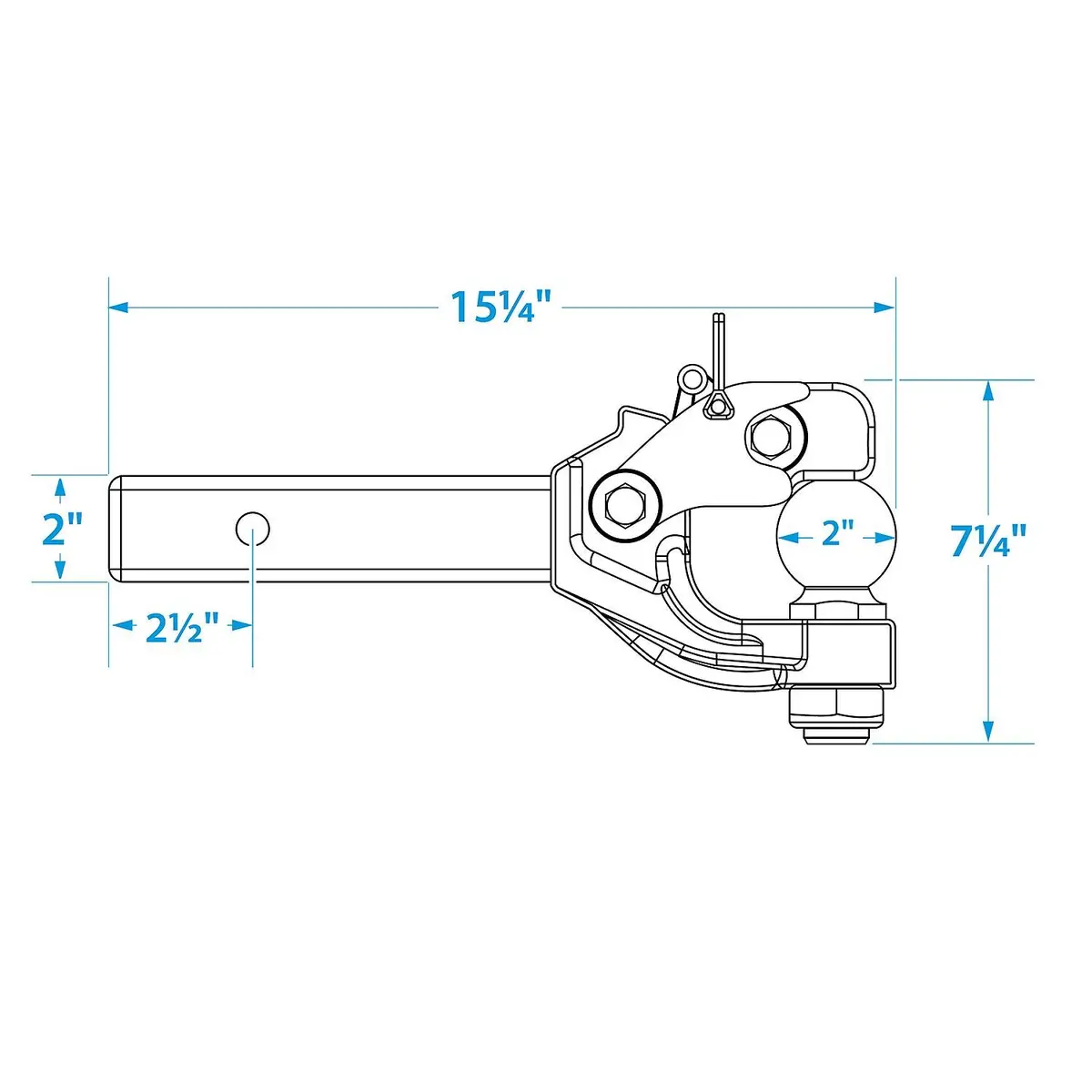 Seachoice 20212006 53361 6-Ton Pintle Hook, 7,000 Lb. With 2" Hitch Ball 2