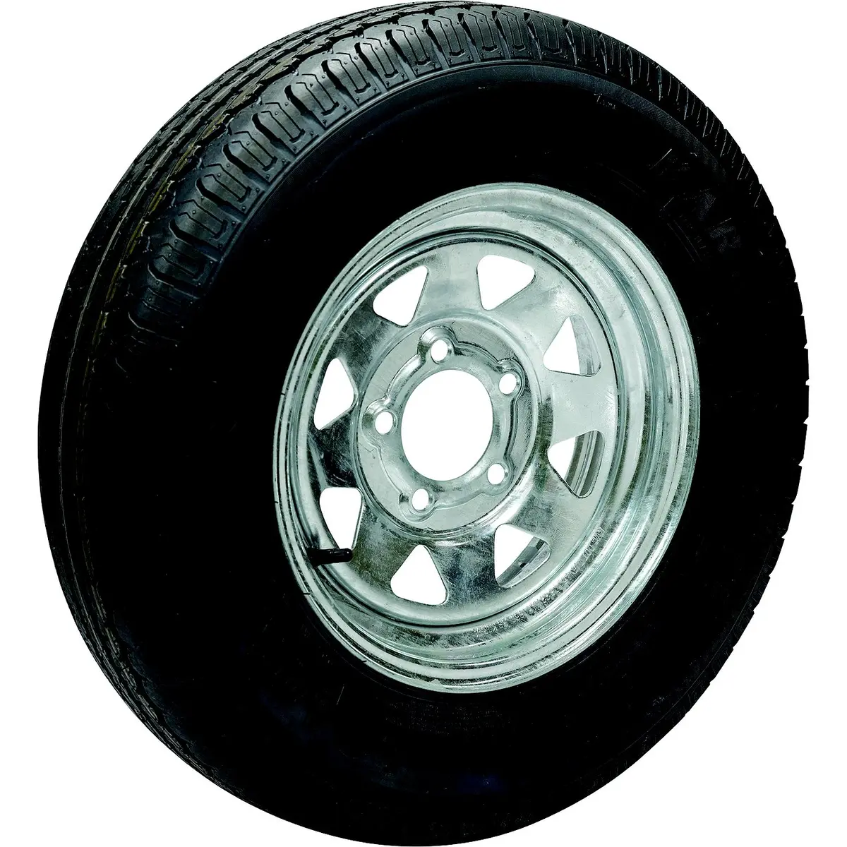 Seachoice 3S666 53424 St205/75D15c/5H Kr558 15" Galvanized Spoke, 5-Lug On 4-1/2" Bias Tire & Wheel Asm 1