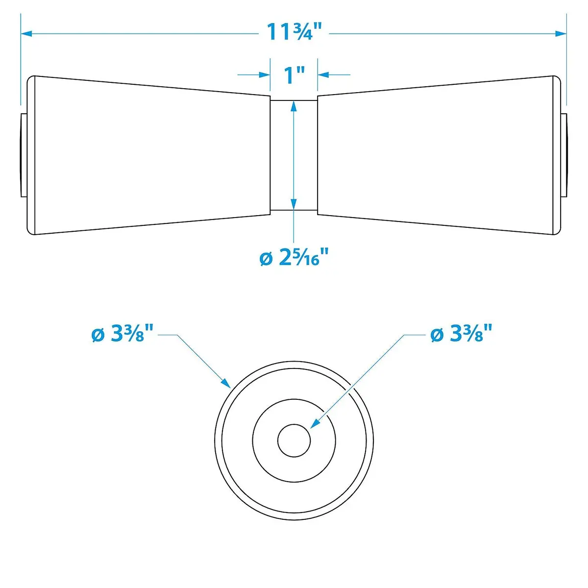 Seachoice 56110 Heavy Duty Keel Roler-12 -5/8 Id(Bulk 1