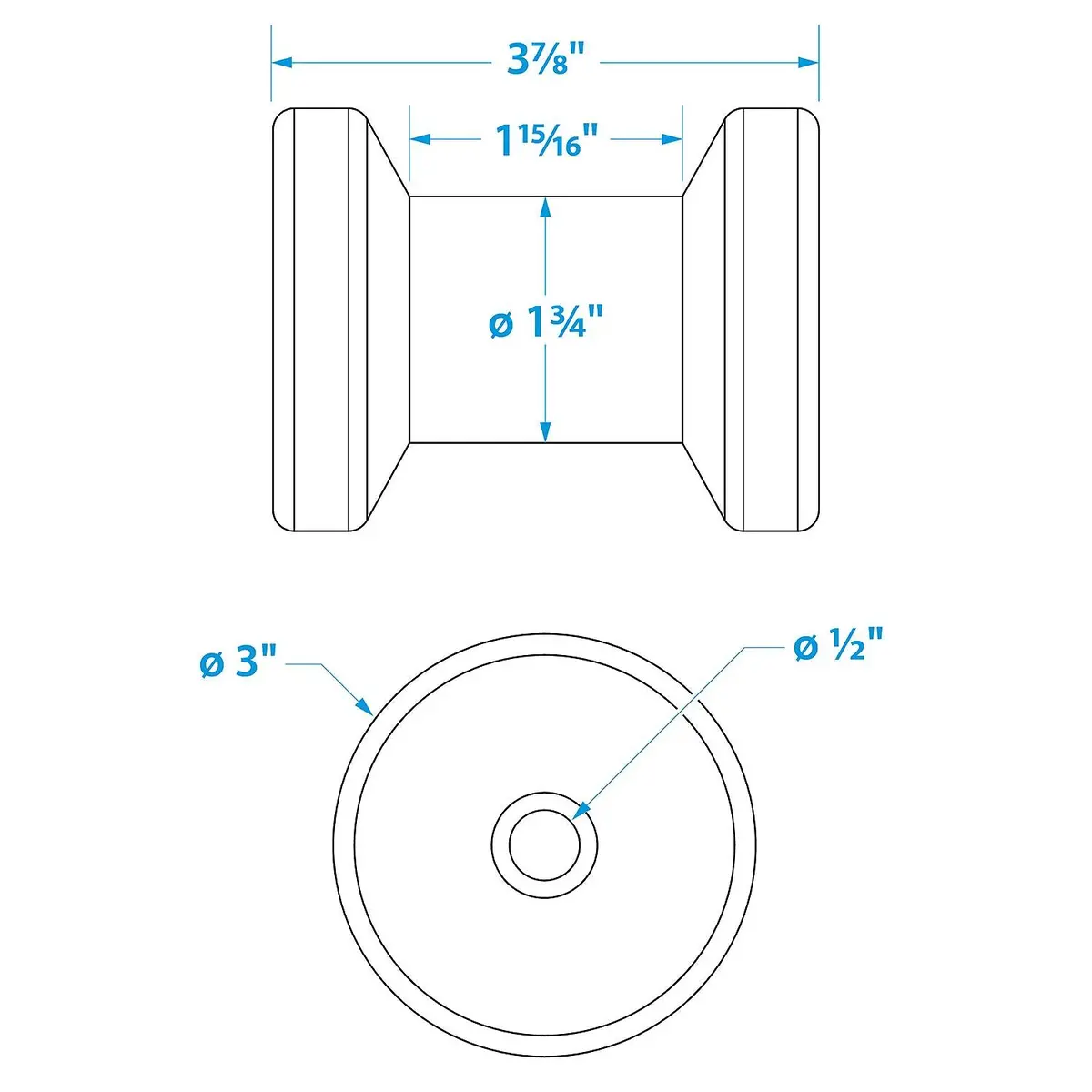 Seachoice 56140 Spool Roller-4 -1/2 Id(Bulk) 1