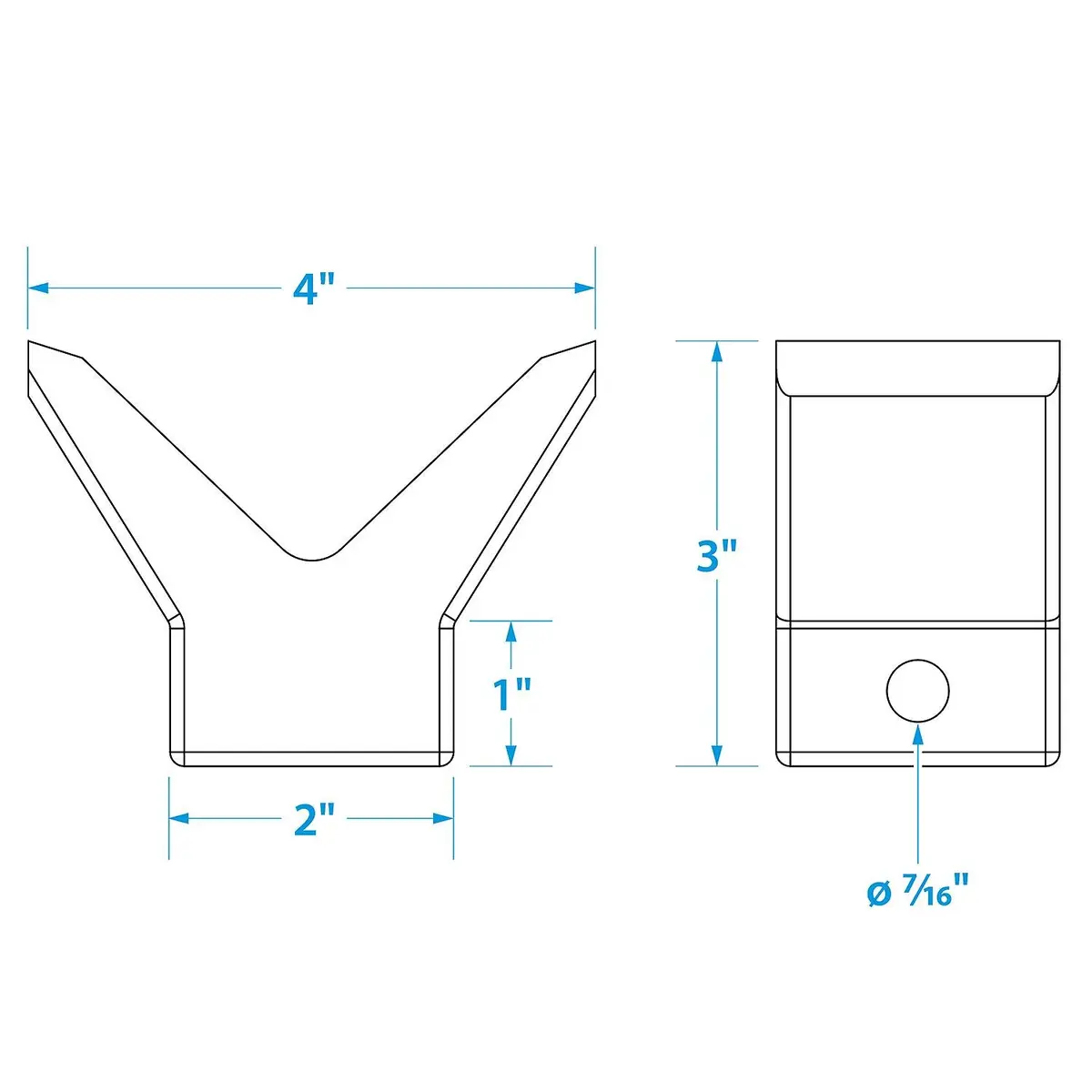 Seachoice 56250 Bow Stop-2 X2 -3/8 I.D.(Bulk) 1