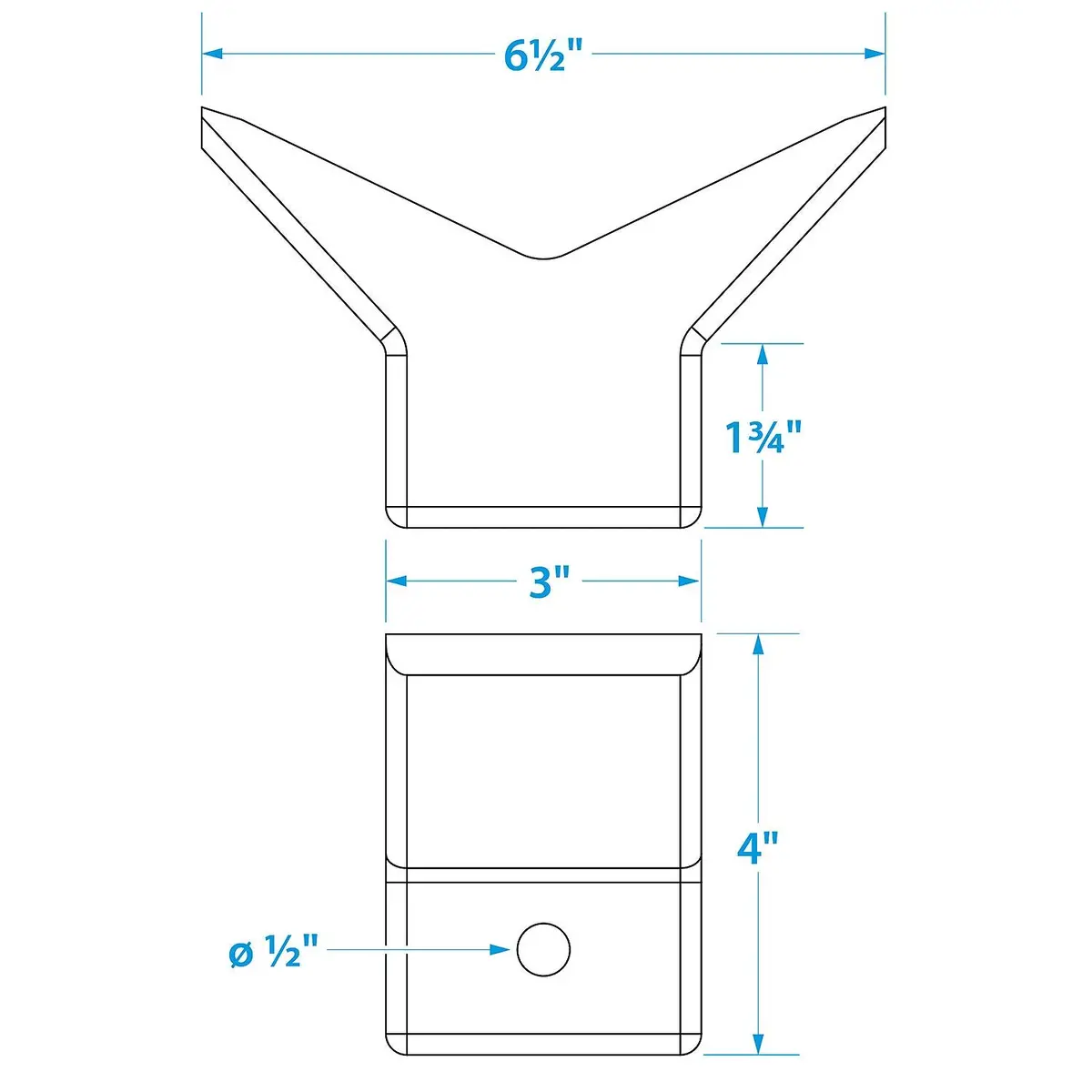 Seachoice 56260 Bow Stop-3 X3 -1/2 I.D.(Bulk) 1