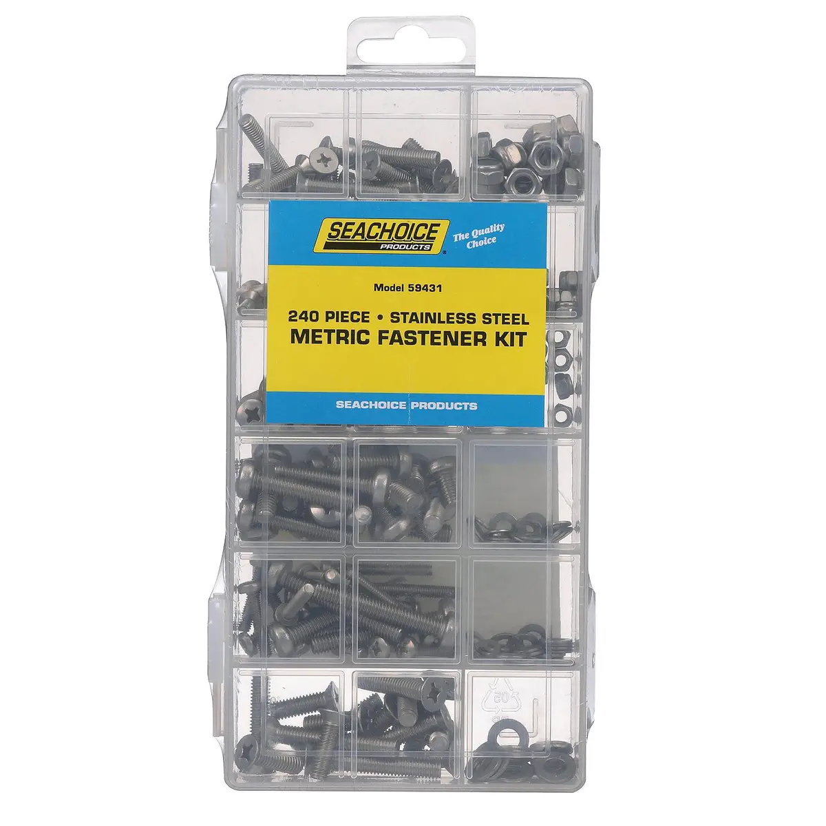 Seachoice Kp9083sc Stainless Steel Metric Machine Screw Kit 240 Piece 1