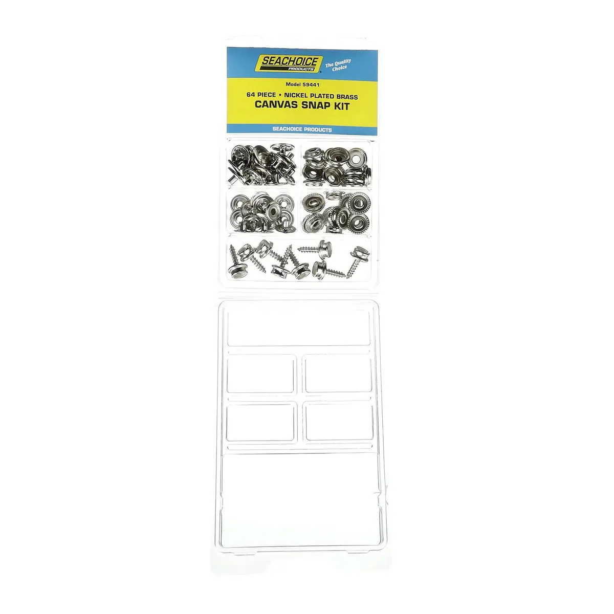 Seachoice Kp7261sc 59441 Nickel Plated Brass Canvas Snap Kit 64 Piece 2