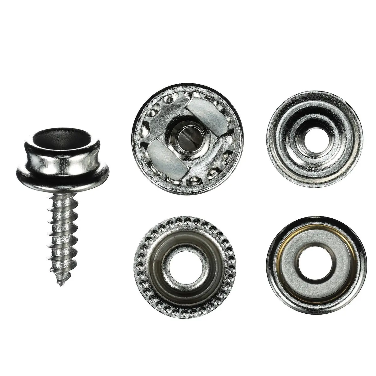 Seachoice Kp7261sc 59441 Nickel Plated Brass Canvas Snap Kit 64 Piece 1