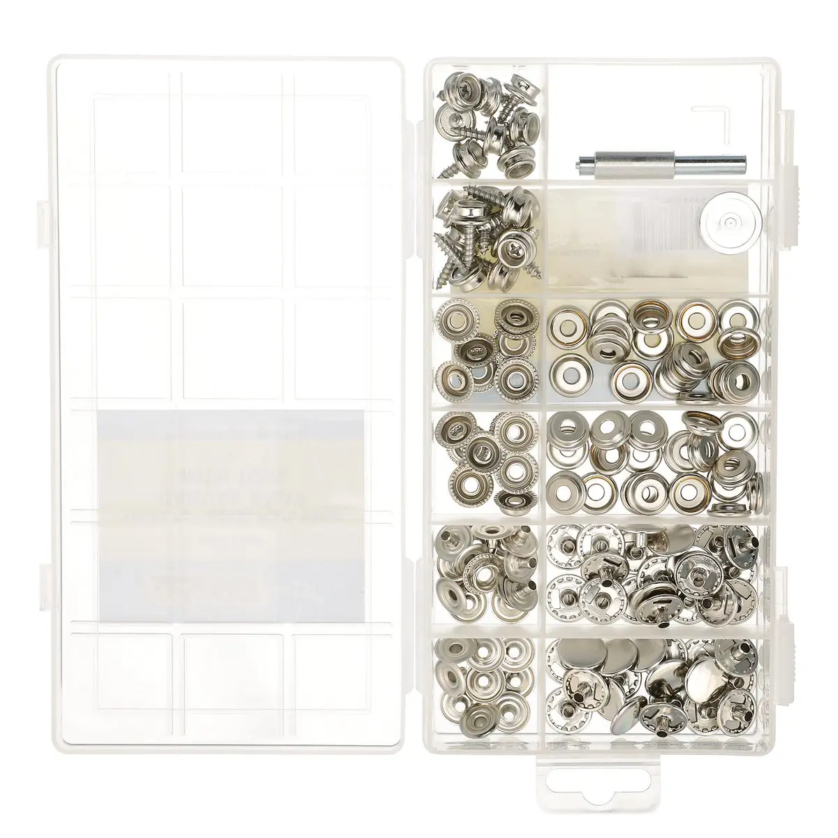 Seachoice Kp7262sc 59444 Nickel Plated Brass Canvas Snap Kit W/ Tool 144 Piece 1