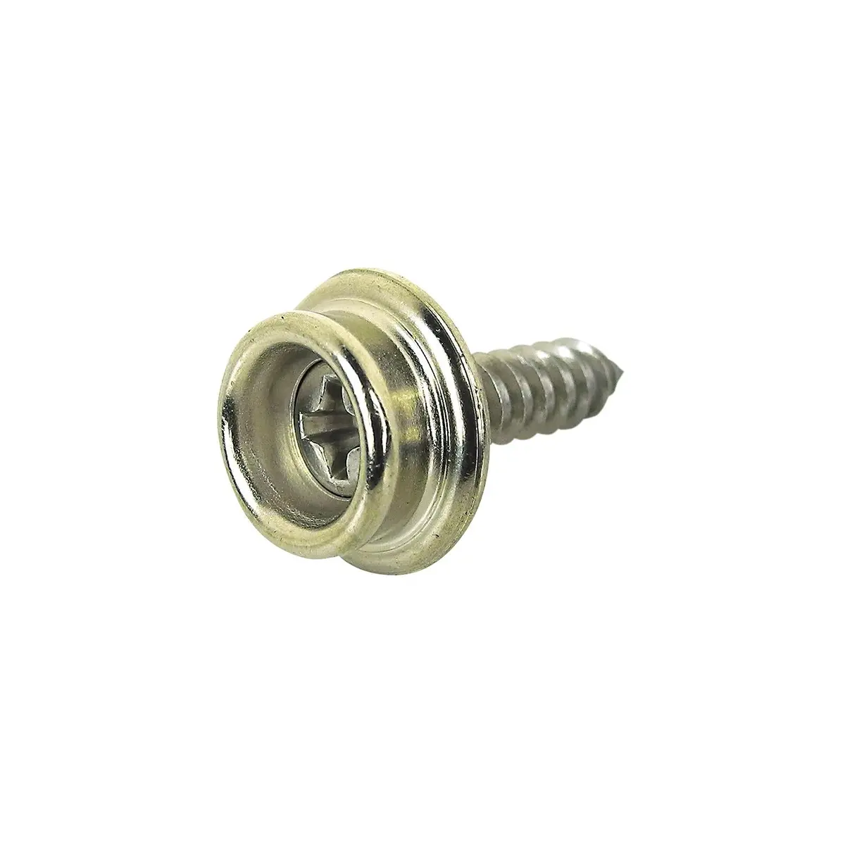 Seachoice Mp7250sc Ss Button Stud W/ Tapping Screw #8 X 3/8", Qty. 6 1