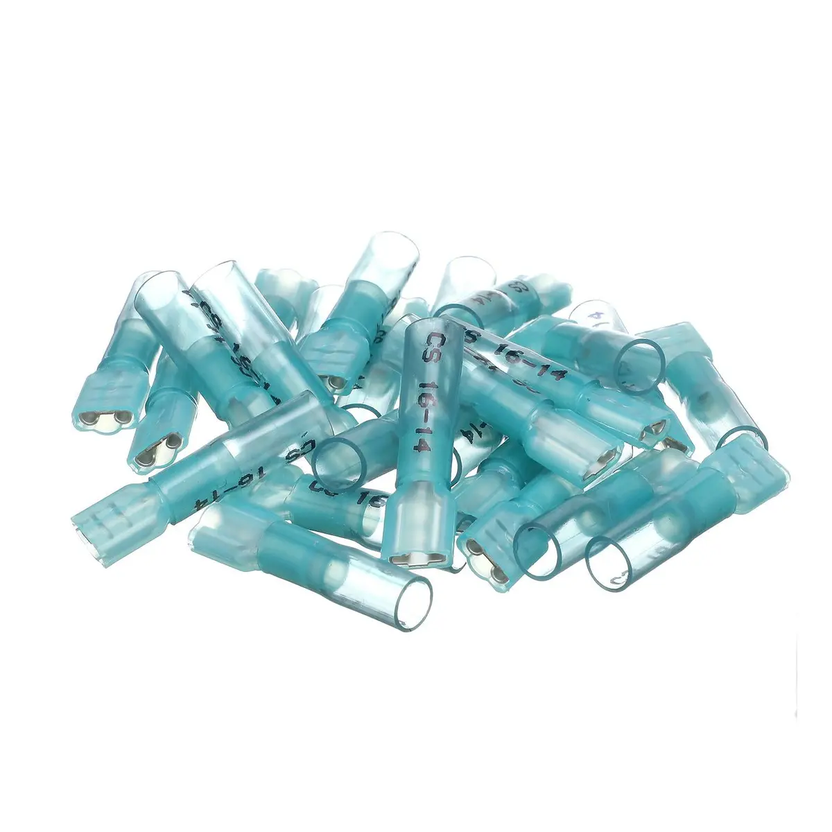 Seachoice 60291 3-To-1 Heat Shrink Insulated Quick Disconnect, 16-14 Ga., 0.250" Female, Blue, 25-Pack 2